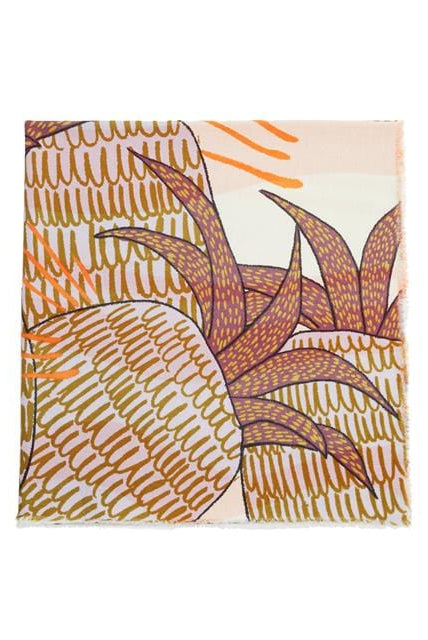 بارفوا وشاح مربع بطبعة الاناناس