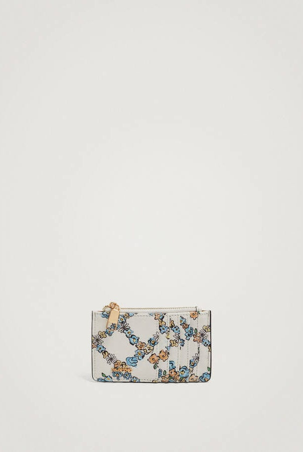 بارفوا محفظة كروت نسائية مشجرة أزرق