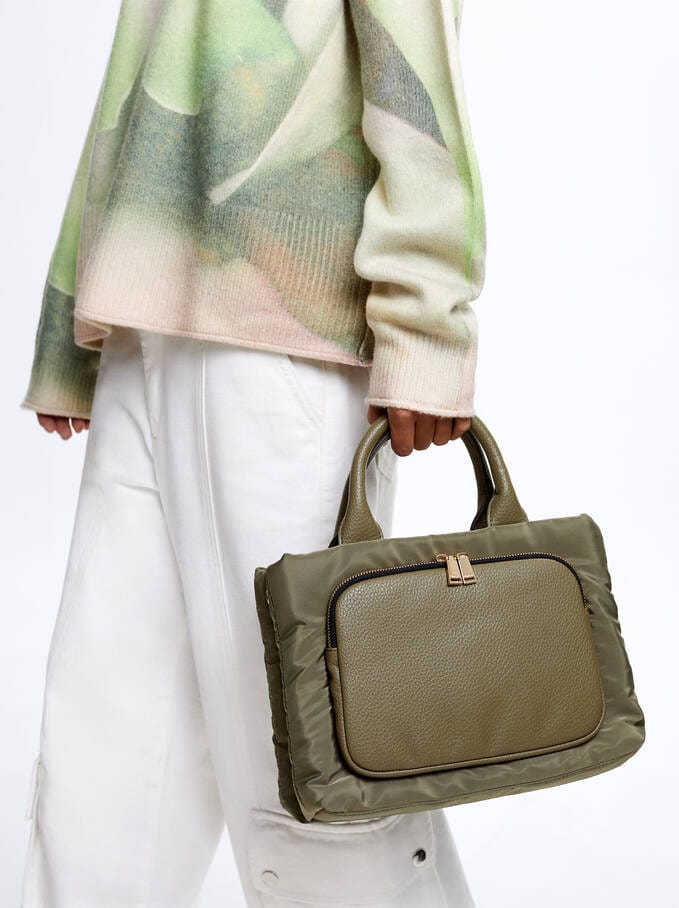 بارفوا شنطة توت باق جلد بحامل يد طويل