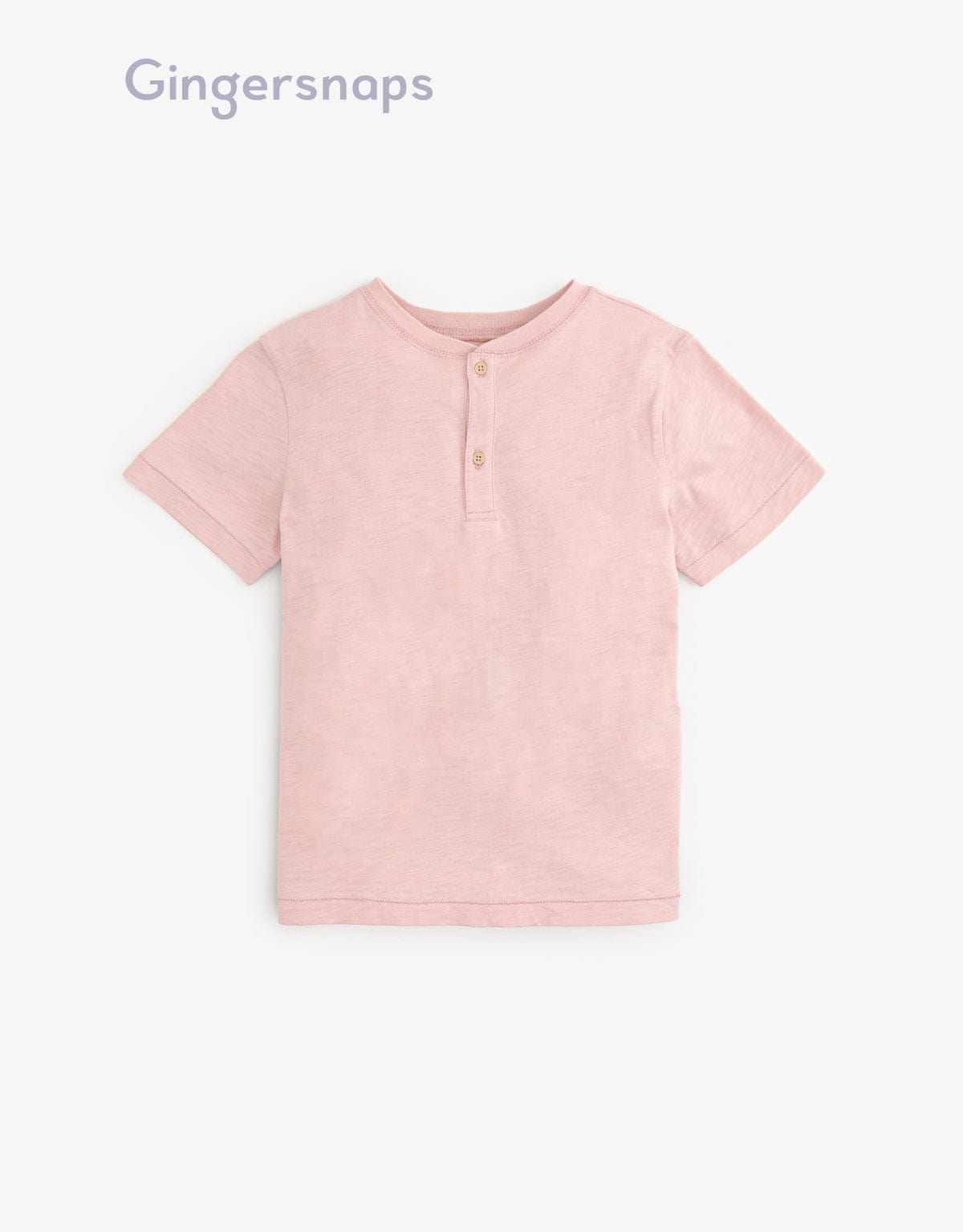 جينجرسنابس تيشيرت قطني بأزرار أمامية نص كم أولادي أزرق/وردي