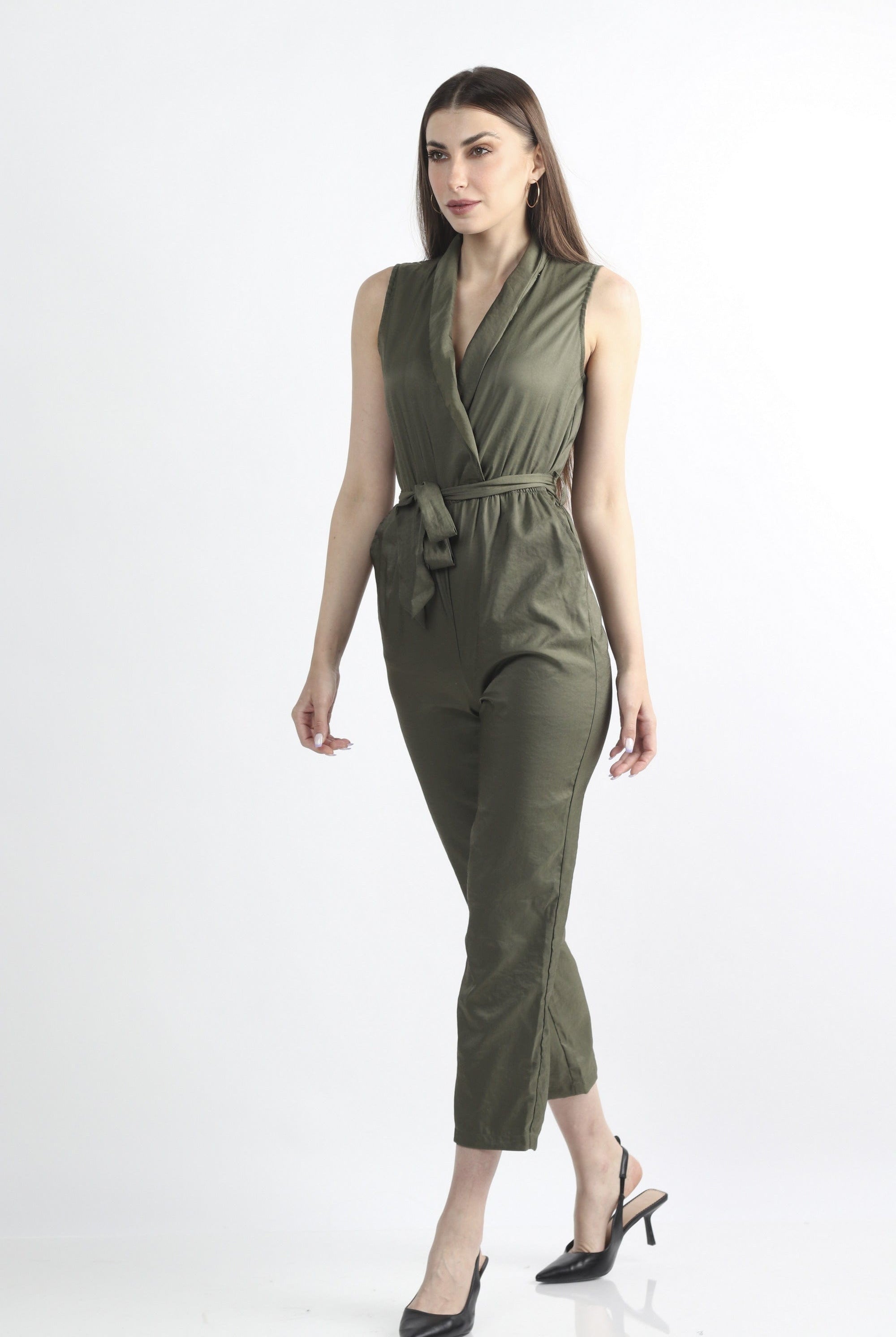 كيتشن جمبسوت سادة مخصر برباط كت نسائي