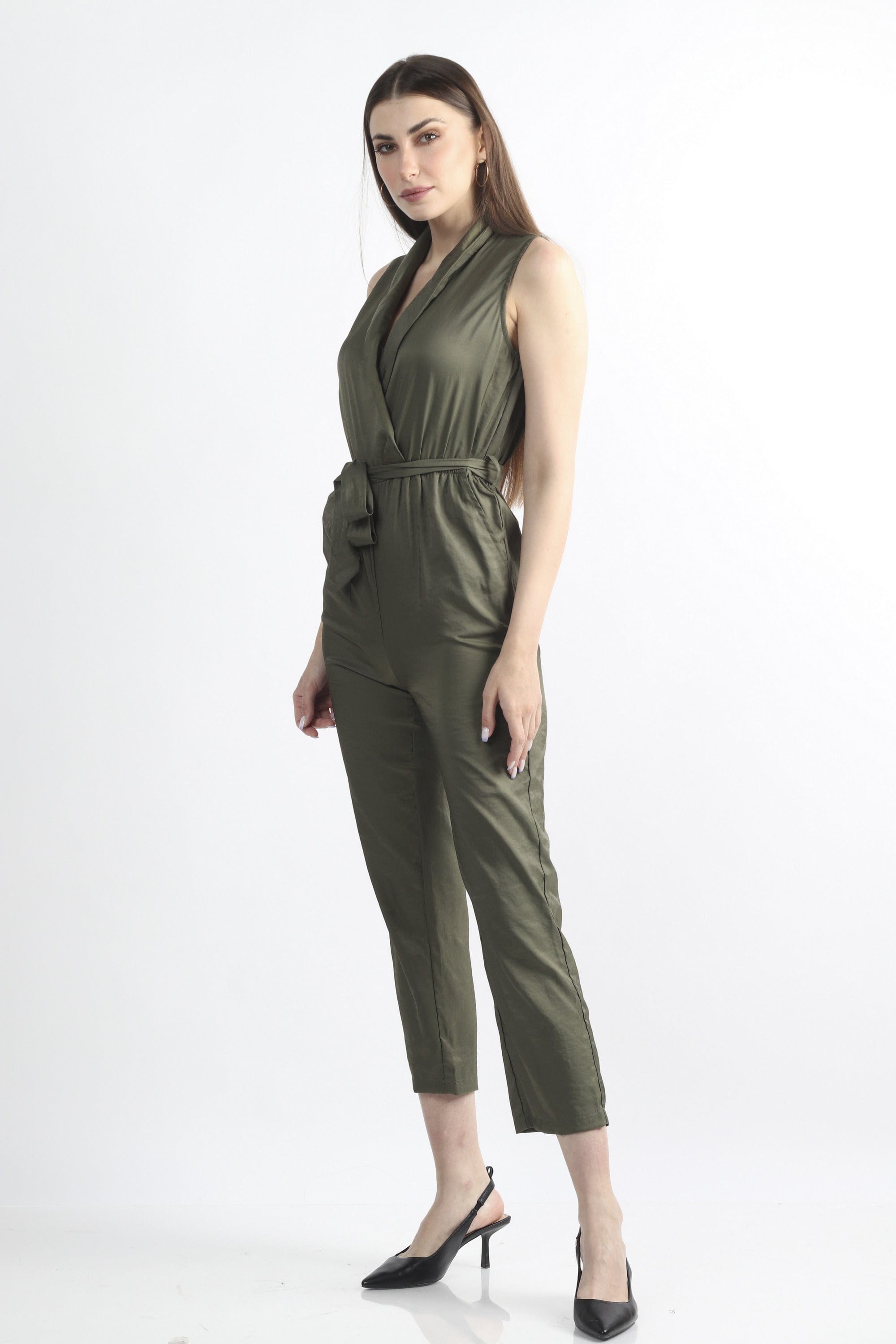 كيتشن جمبسوت سادة مخصر برباط كت نسائي