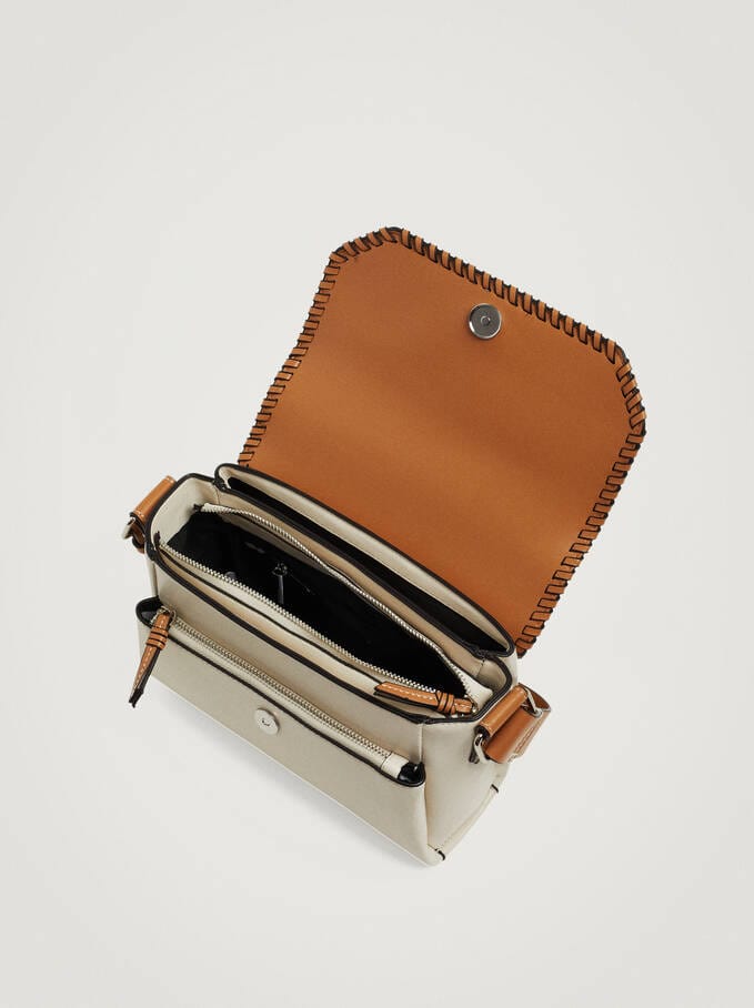 بارفوا حقيبة كروس جلد ملونة بكباس