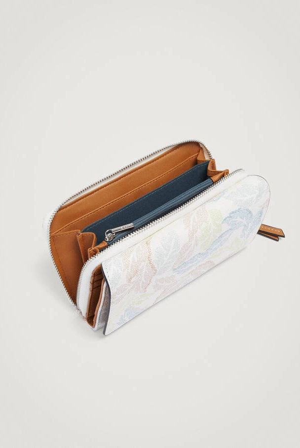 بارفوا محفظة جلد نسائية مشجرة أزرق