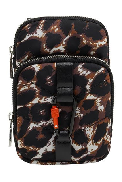 بارفوا شنطة هاتف مشبحة بمشبك خارجي بني