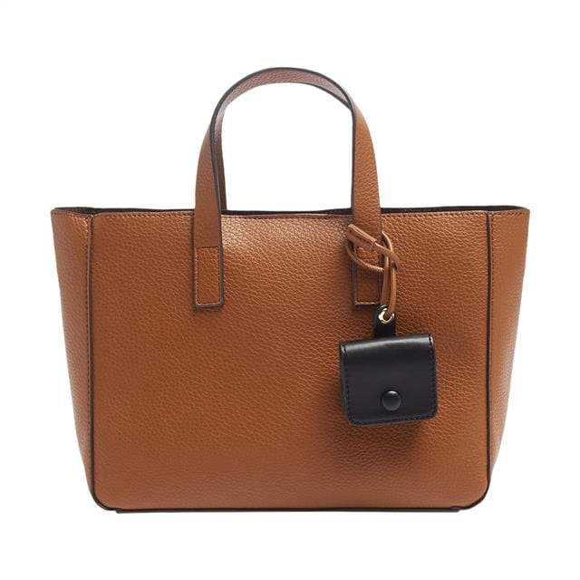 بارفوا شنطة توت باق نسائية جلد مزينة بحامل يد