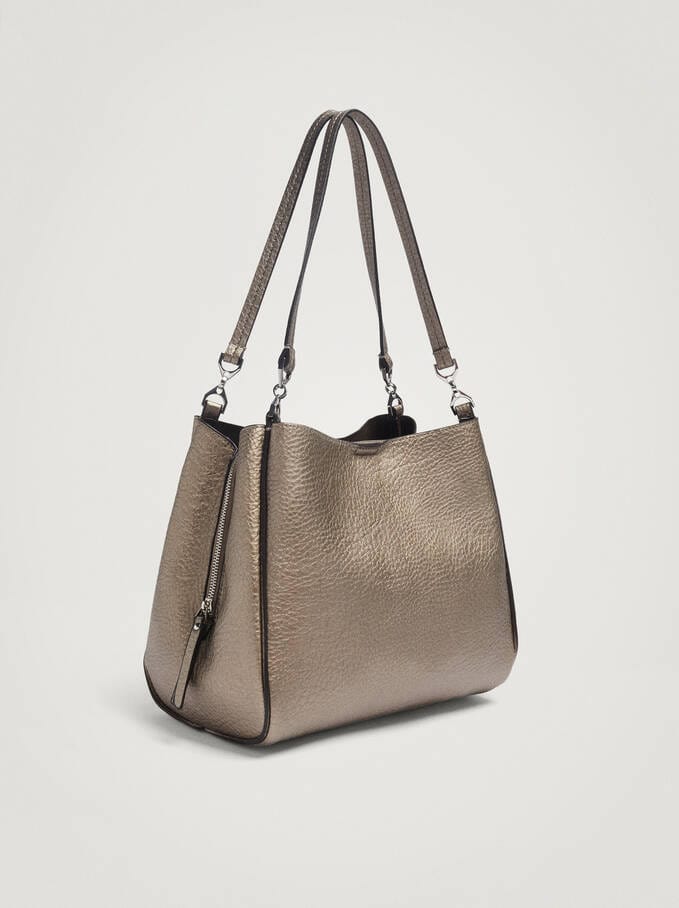 بارفوا شنطة كتف نسائية سادة جلد