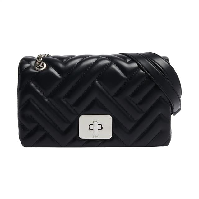 بارفوا حقيبة كتف نسائية جلد مطرزة بسلسال