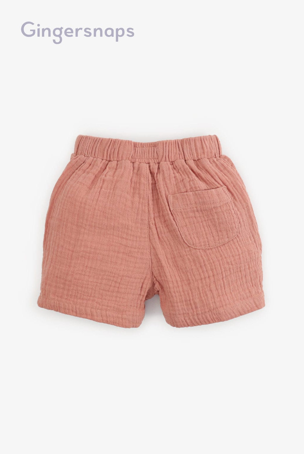 جينجرسنابس شورت مكشكش أولادي برباط علي الخصر بني