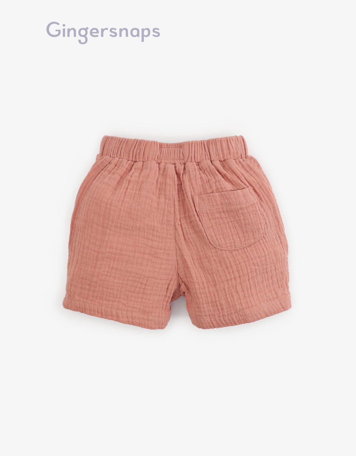 جينجرسنابس شورت مكشكش أولادي برباط علي الخصر بني