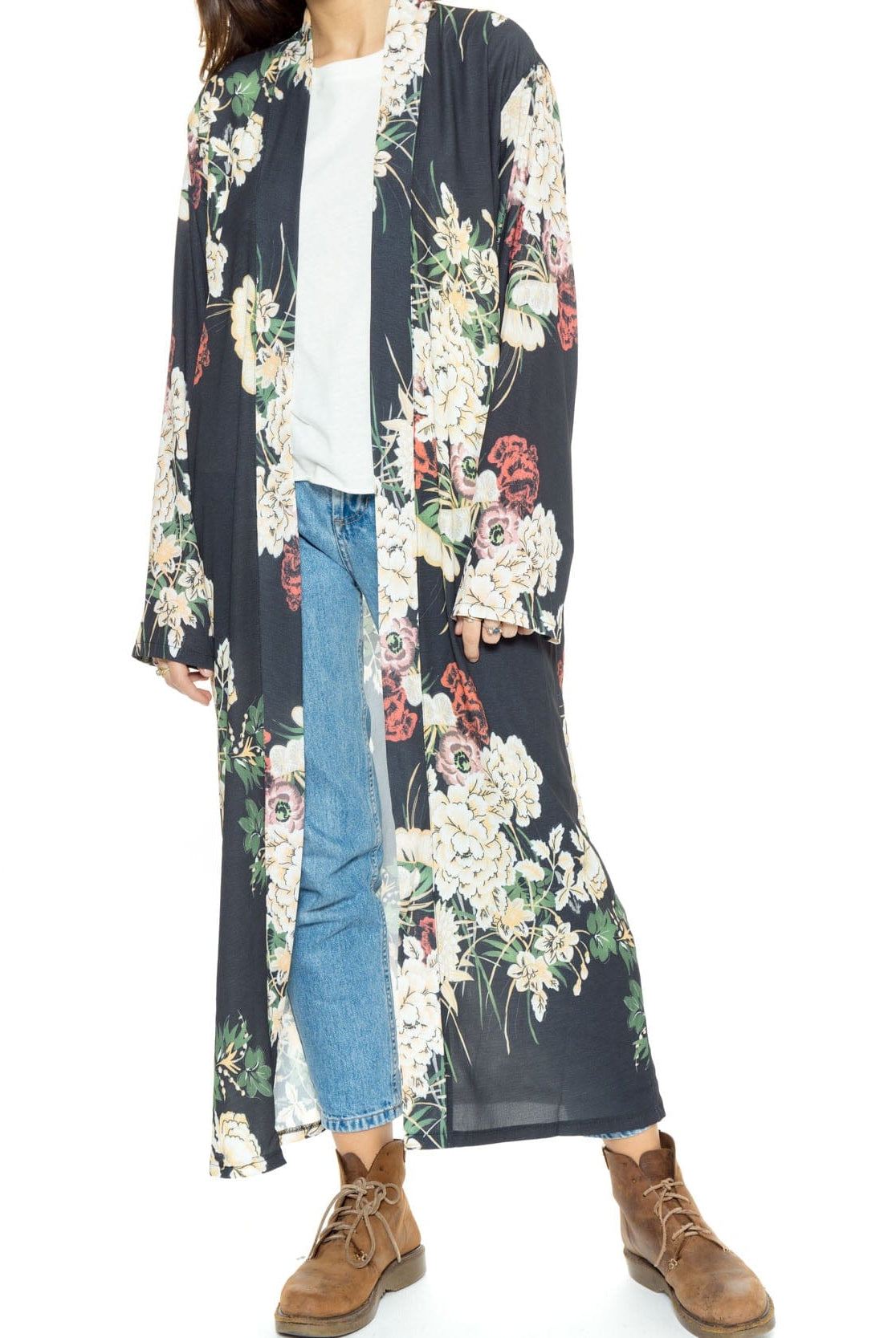 شانا كارديجان مورد طويل كم طويل نسائي أسود