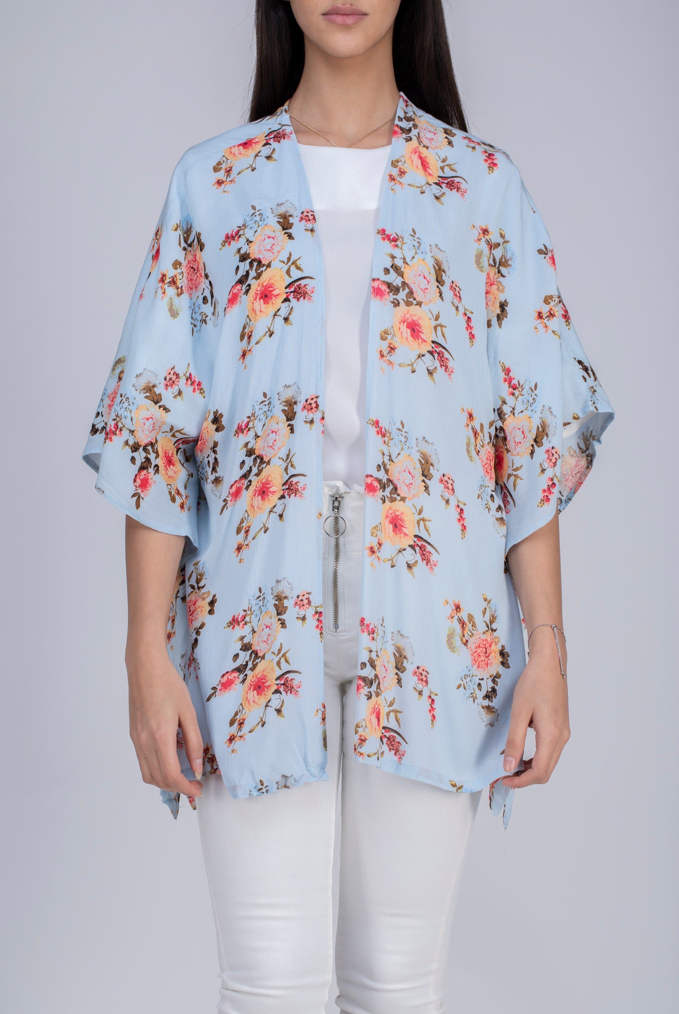 ميكا كارديجان مشجر مفتوح بأكمام طويلة