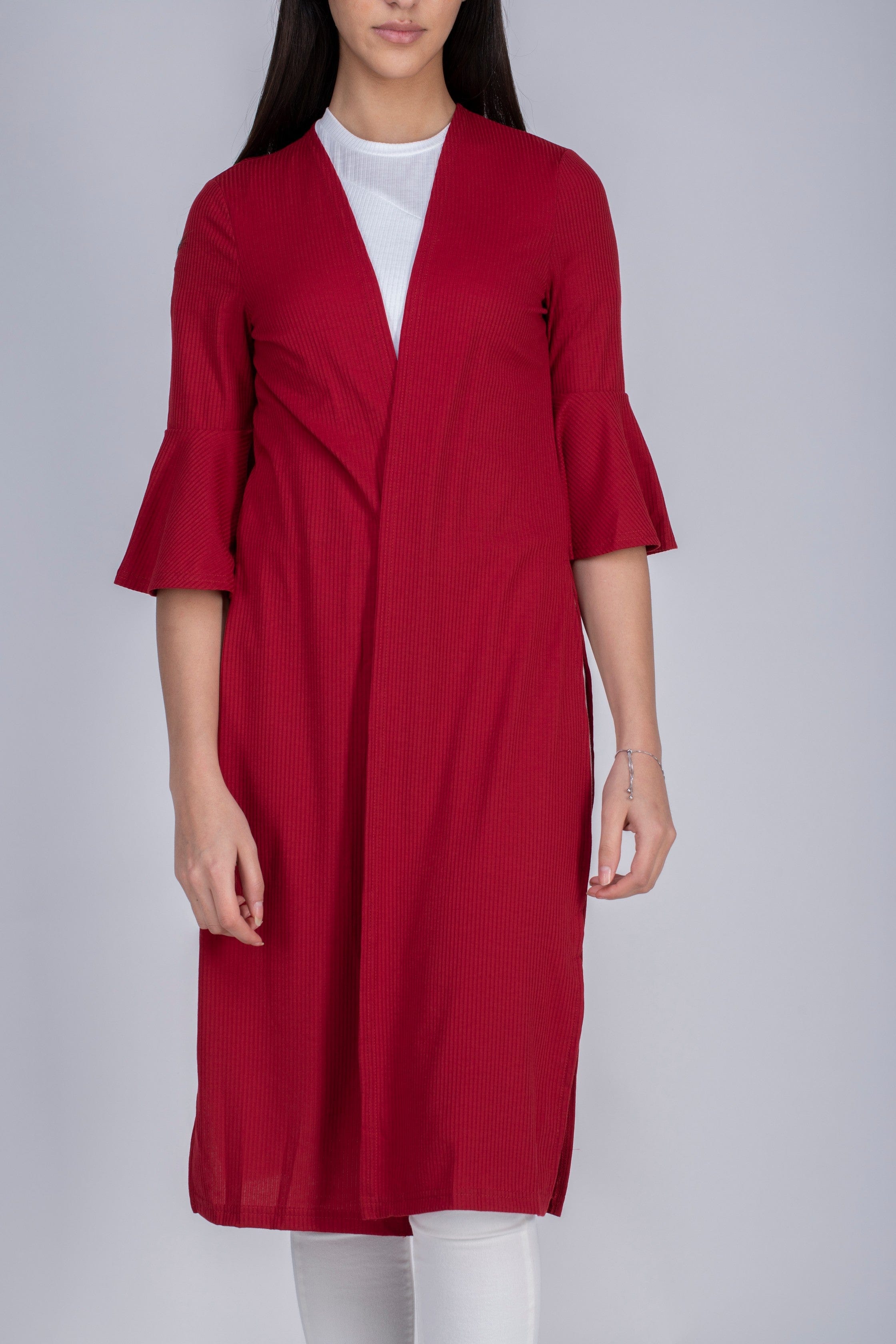 ميكا كارديجان طويل مضلع 3/4 كم