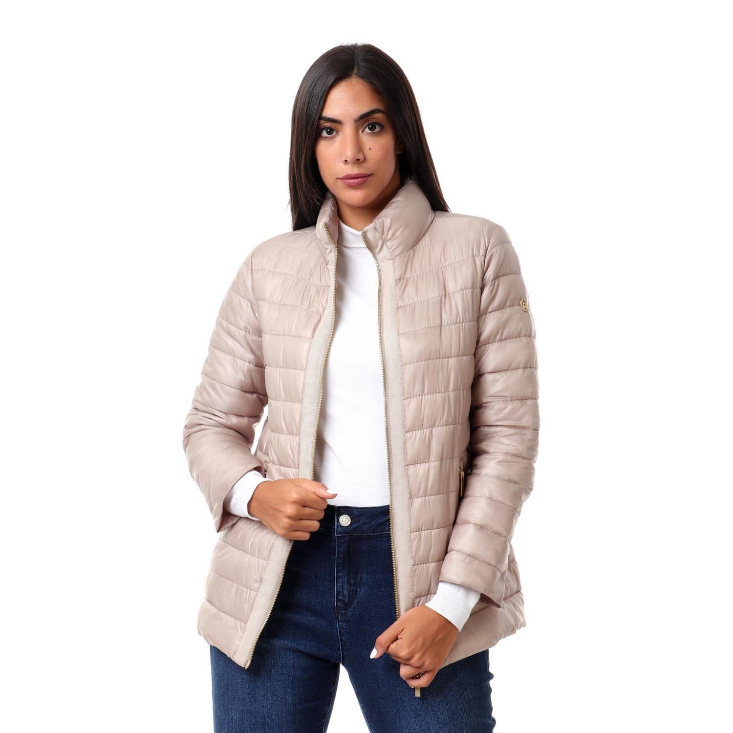 داليدرس جاكيت بمب سادة كم طويل نسائي