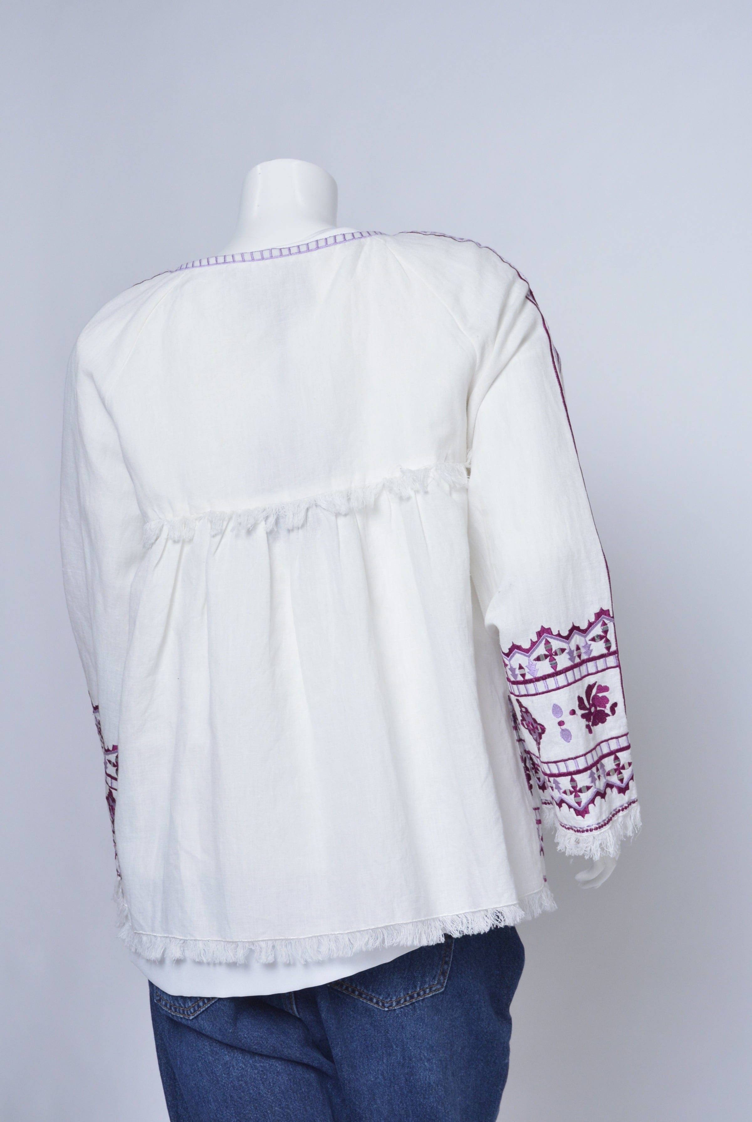 داليدرس جاكيت منقوش برباط أمامي كم طويل نسائي