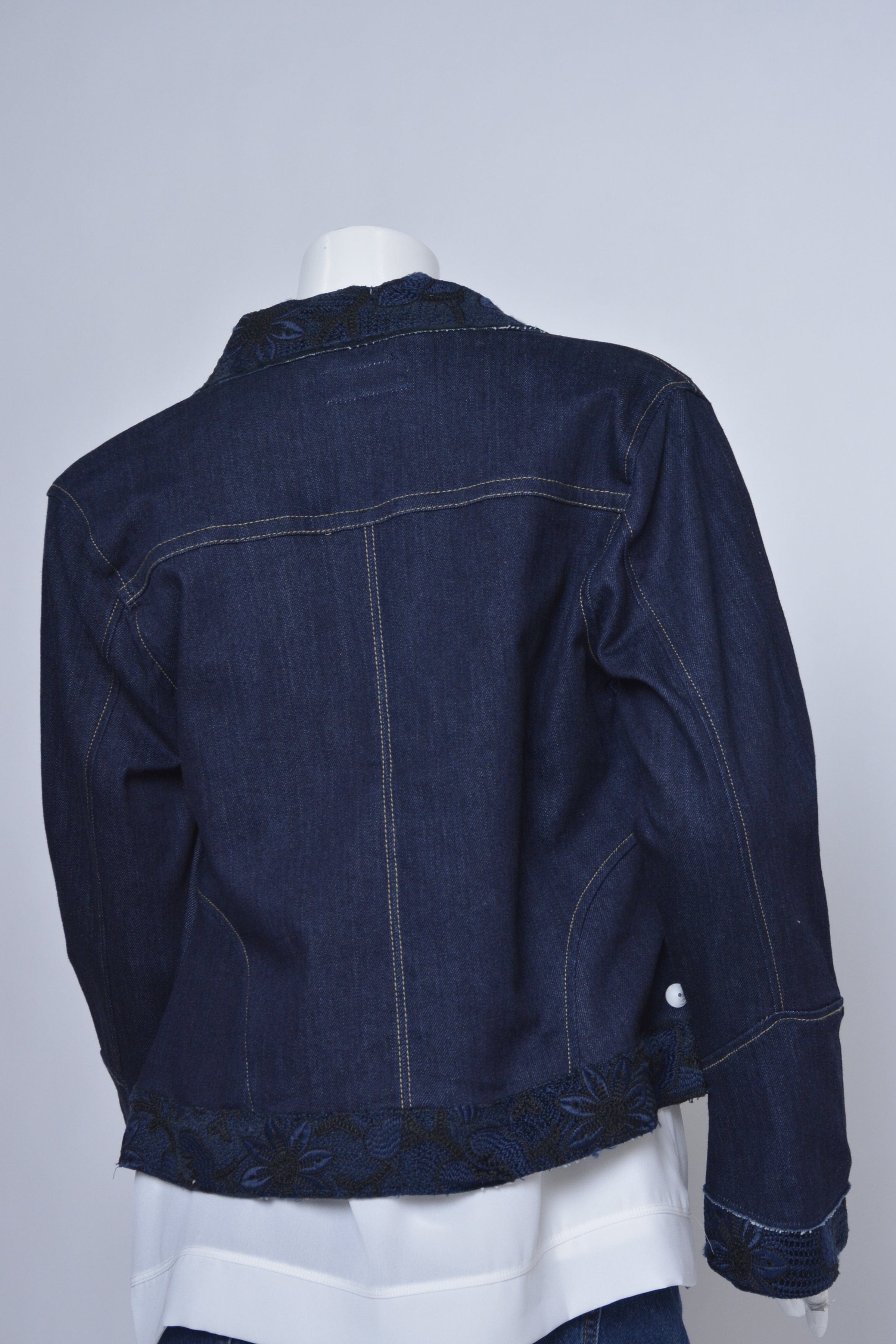 داليدرس جاكيت جينز قصير كم طويل نسائي جينز داكن