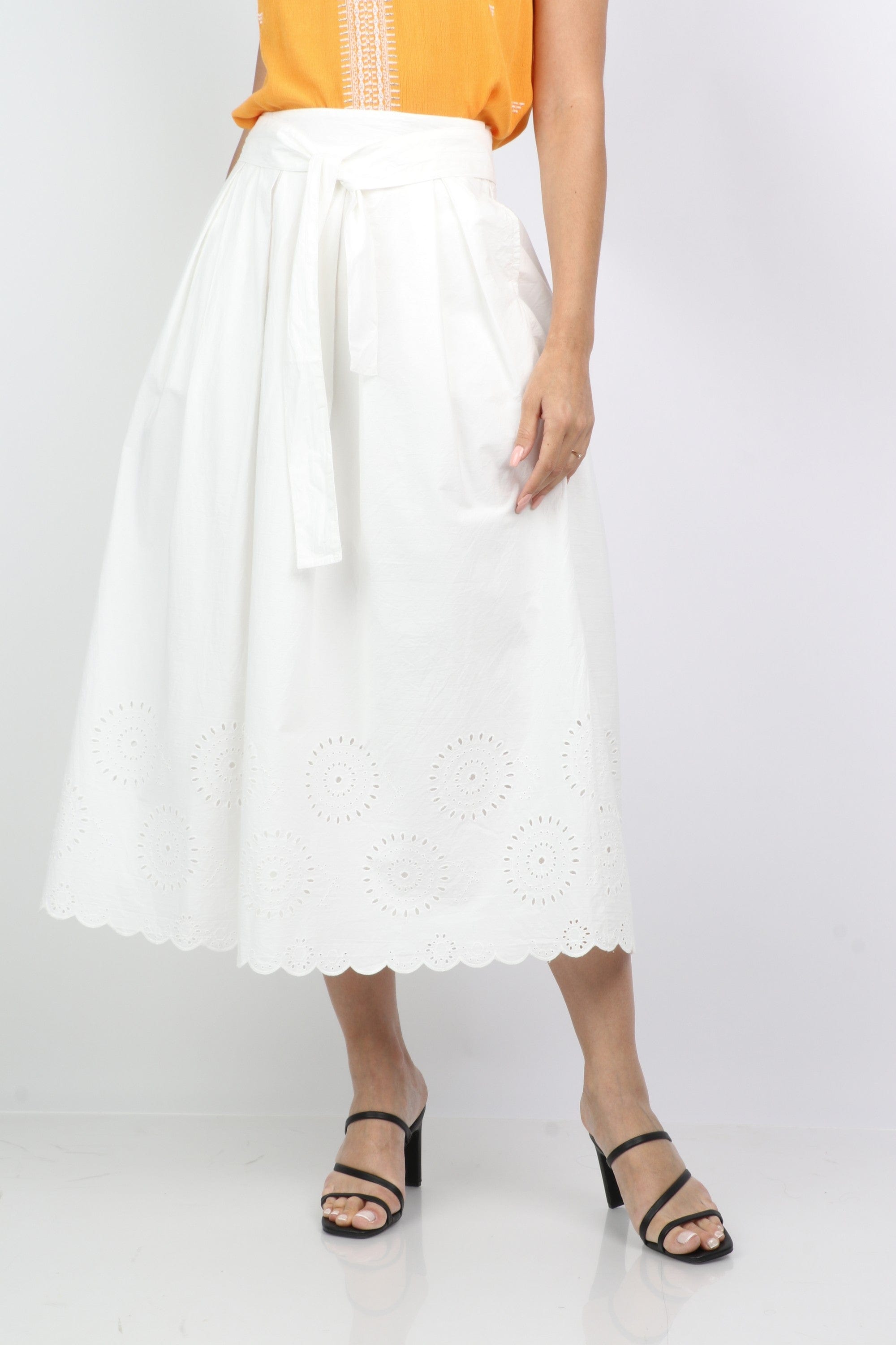 داليدرس تنورة سادة بقصة من الأسفل برباط من الخصر