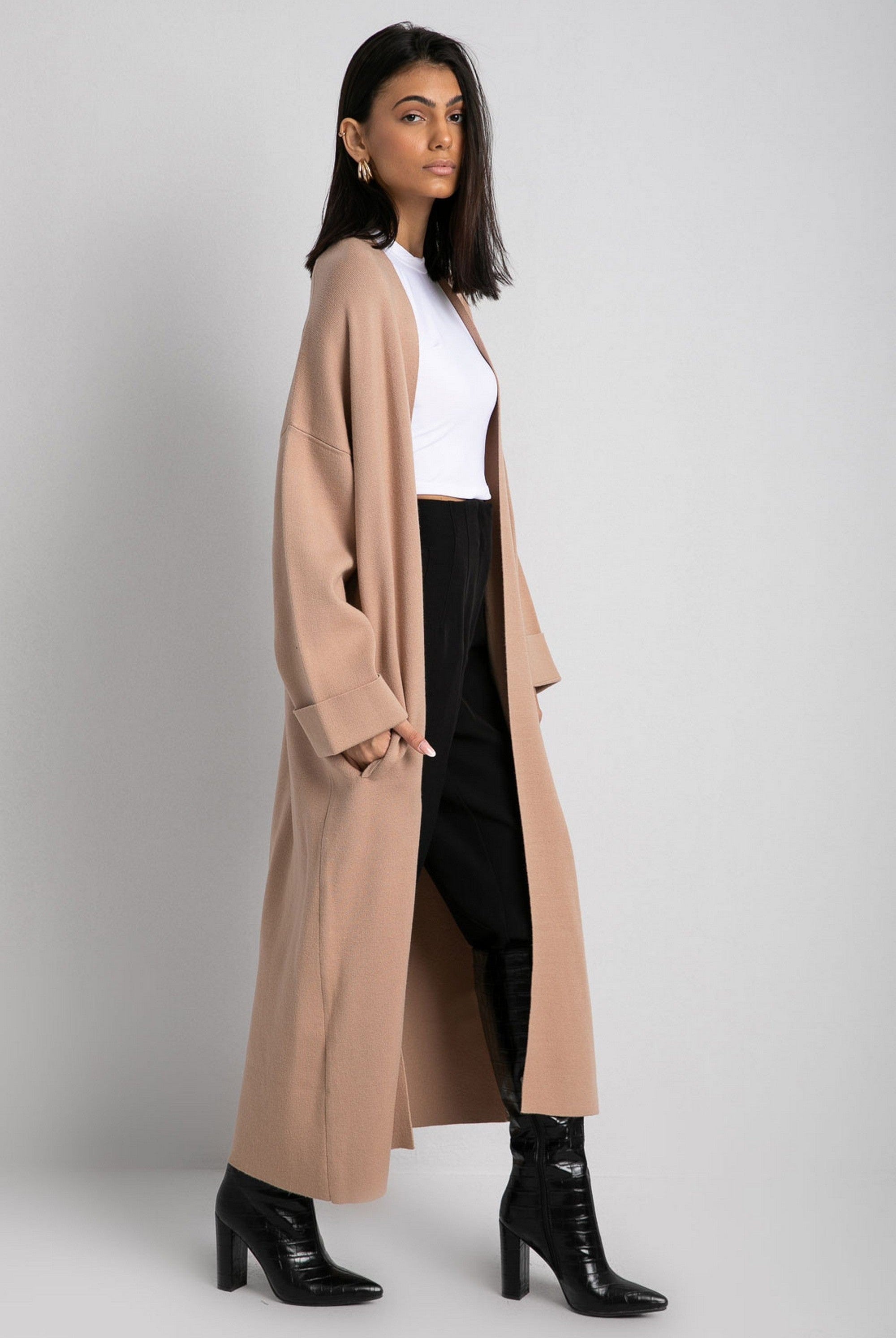 داليدرس كارديجان طويل سادة كم طويل نسائي