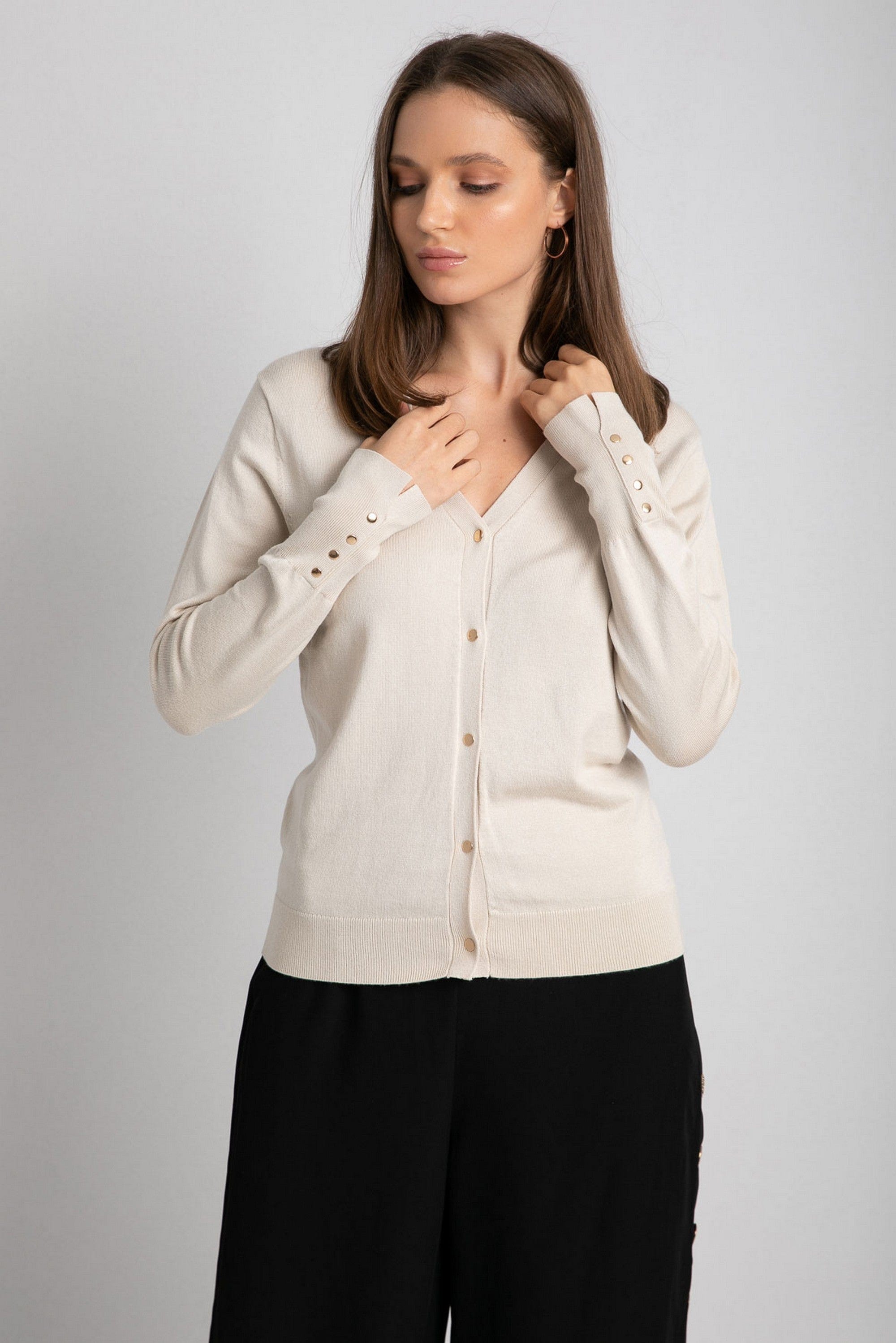 داليدرس كارديجان مع جيب وسحاب سادة نسائي