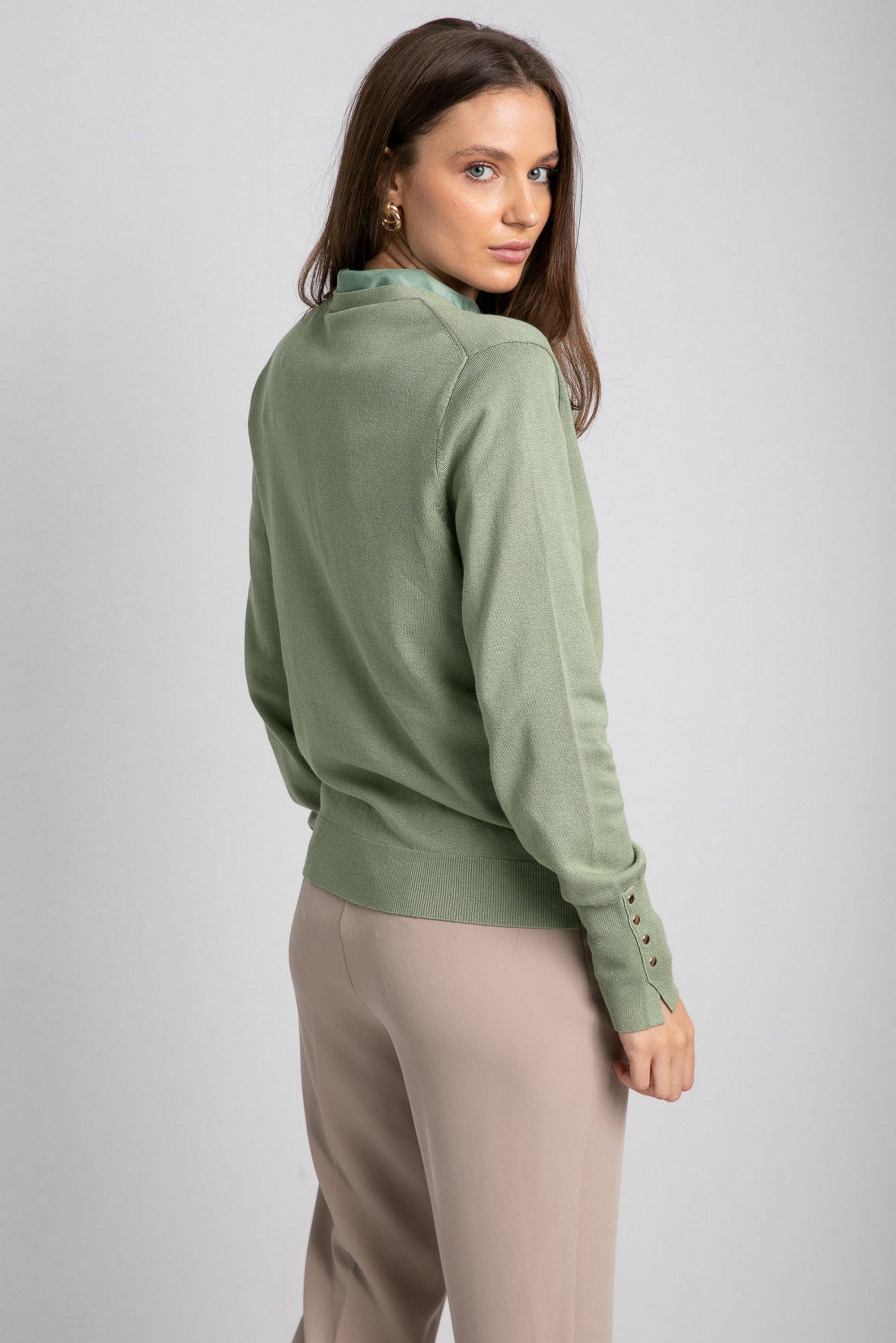 داليدرس كارديجان مع جيب وسحاب سادة نسائي