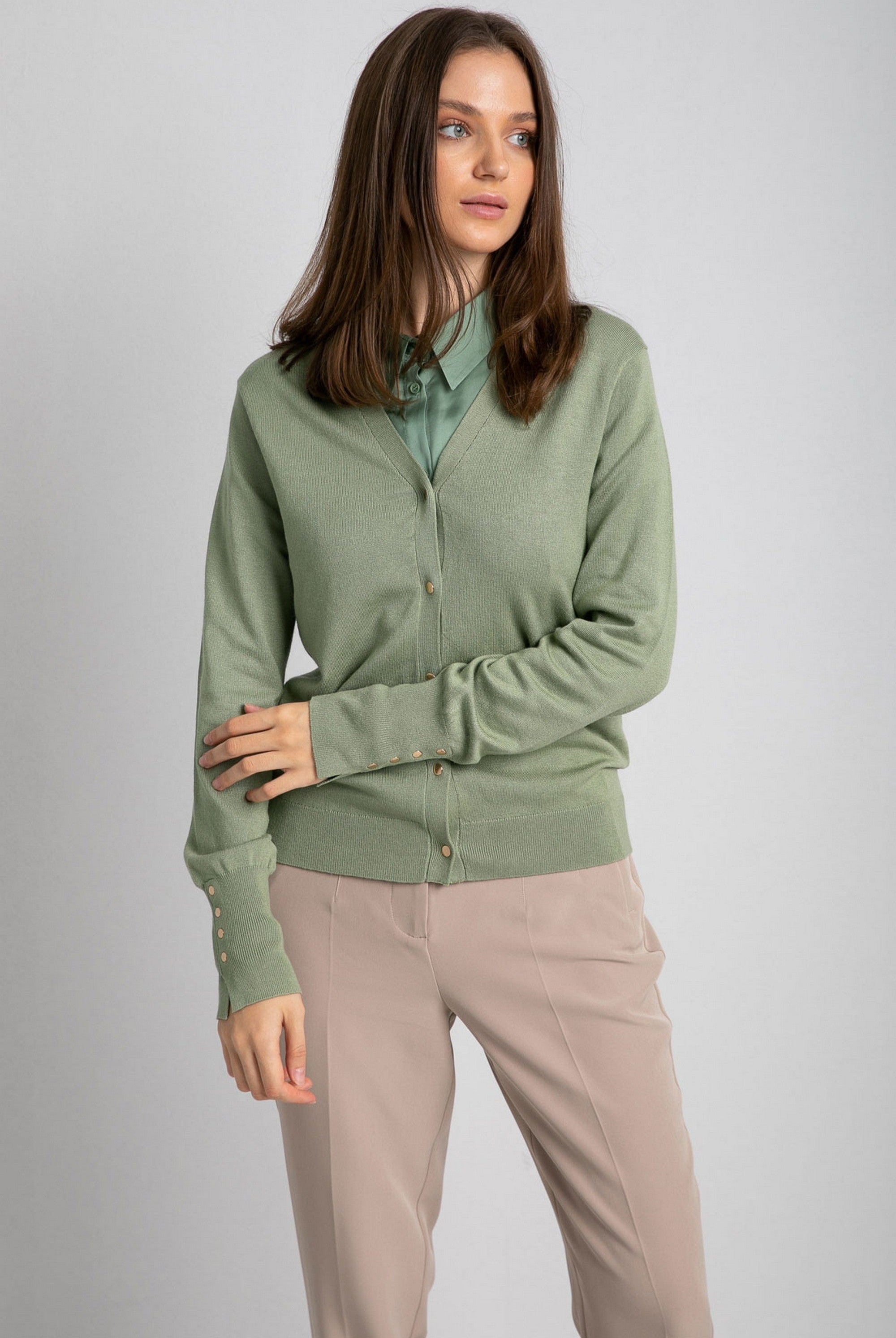 داليدرس كارديجان مع جيب وسحاب سادة نسائي