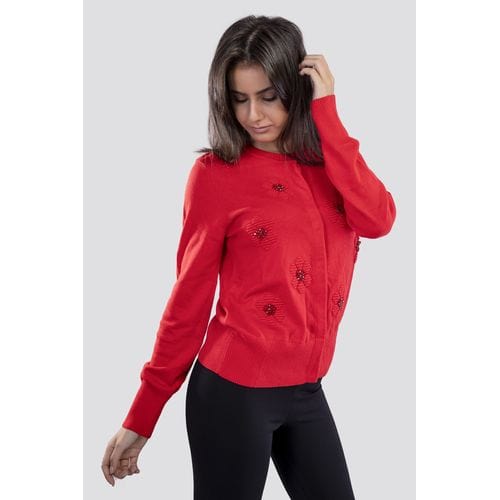 داليدرس كارديجان قصير مطرز كم طويل نسائي