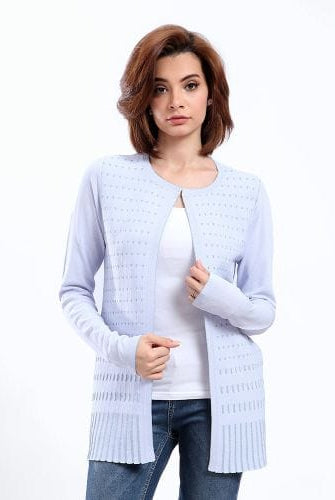 داليدرس كارديجان سادة كم طويل برباط على العنق نسائي