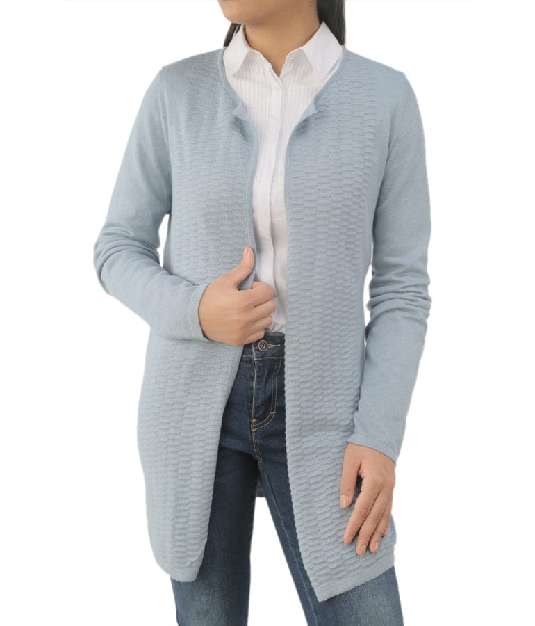 داليدرس كارديجان طويل كم طويل مضلع نسائي مرجاني