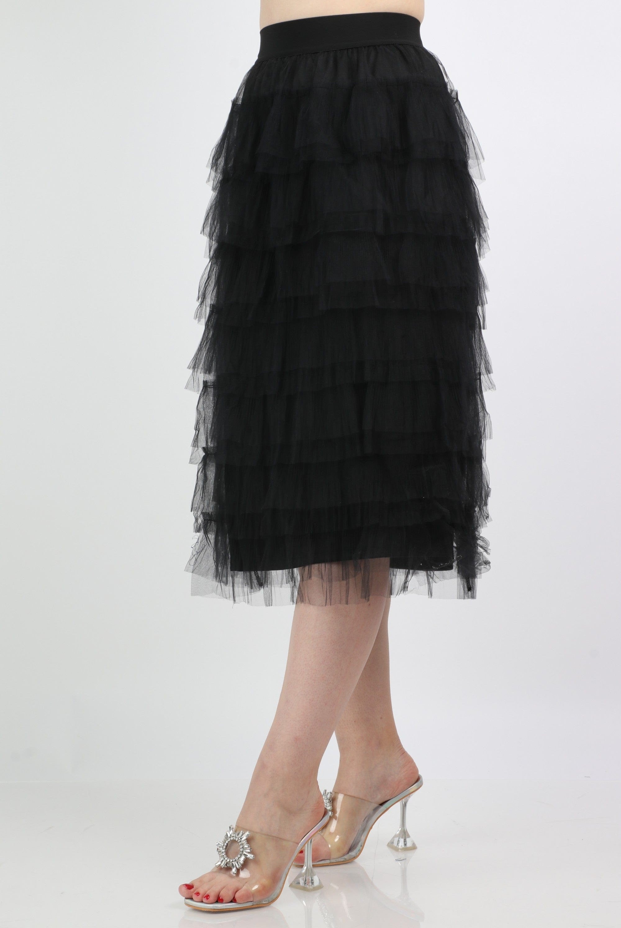 داليدرس تنورة ميدي شيفون سادة بكرانيش