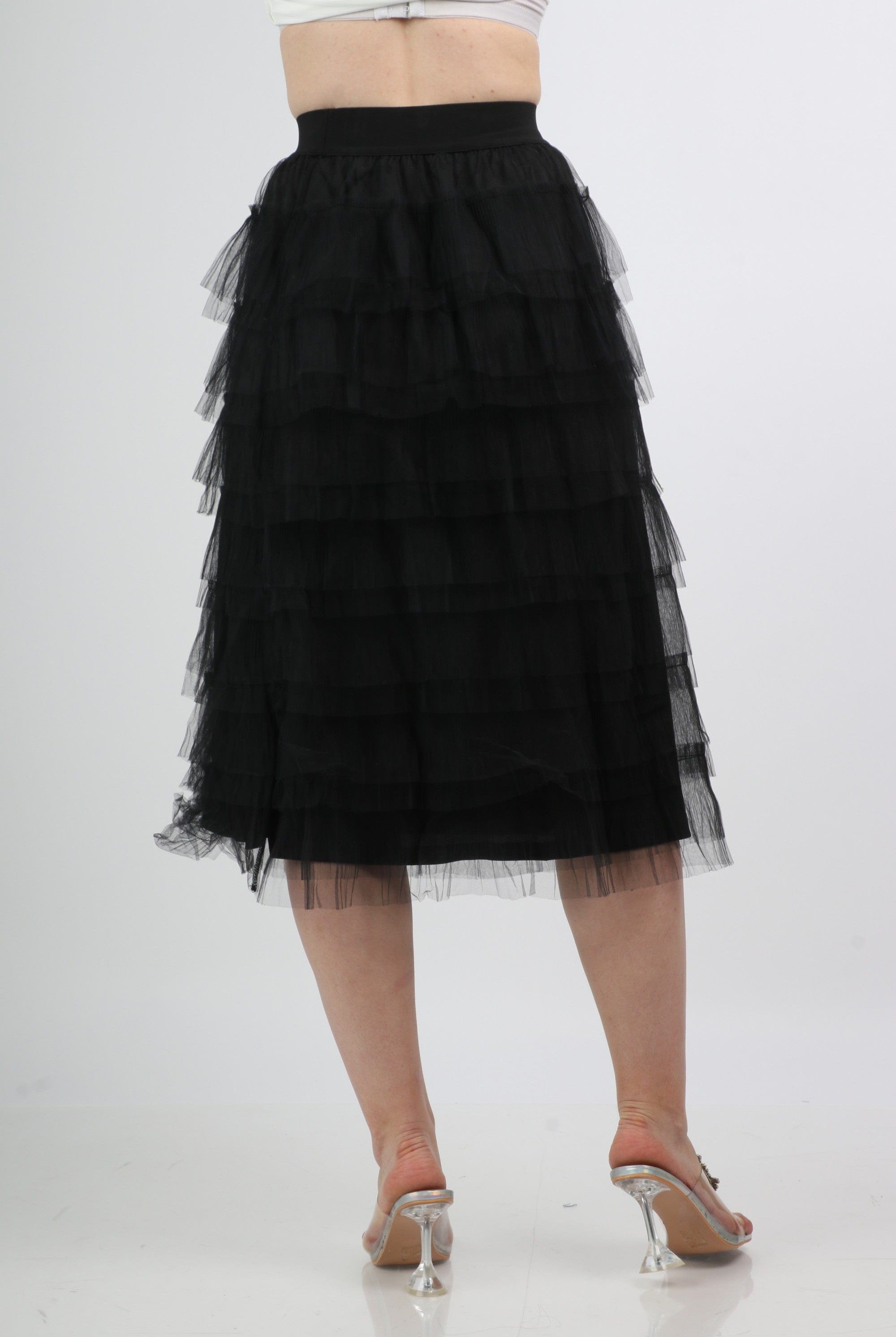 داليدرس تنورة ميدي شيفون سادة بكرانيش