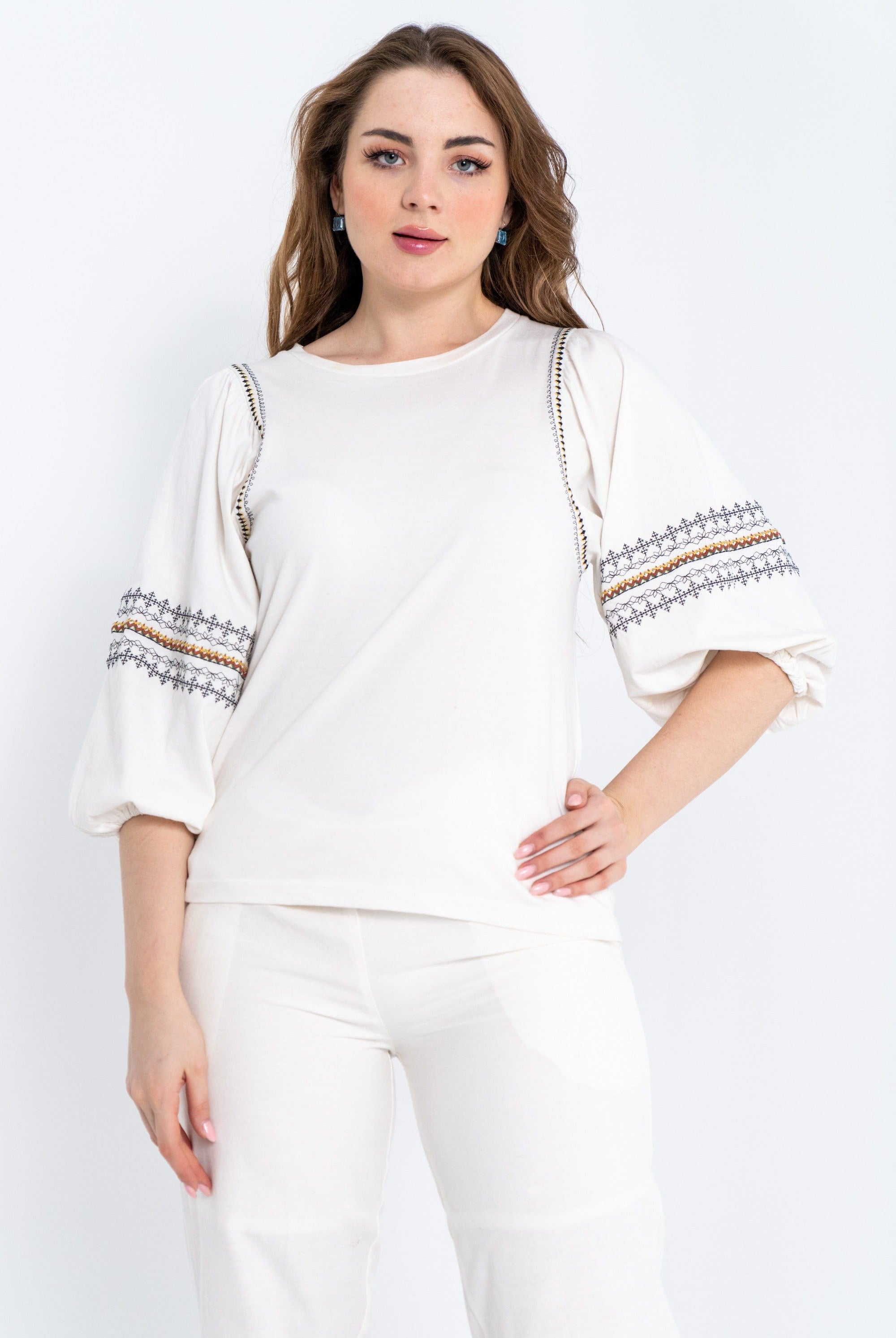 داليدرس بنطلون نسائي رسمي سادة واسع من الأسفل أوف وايت