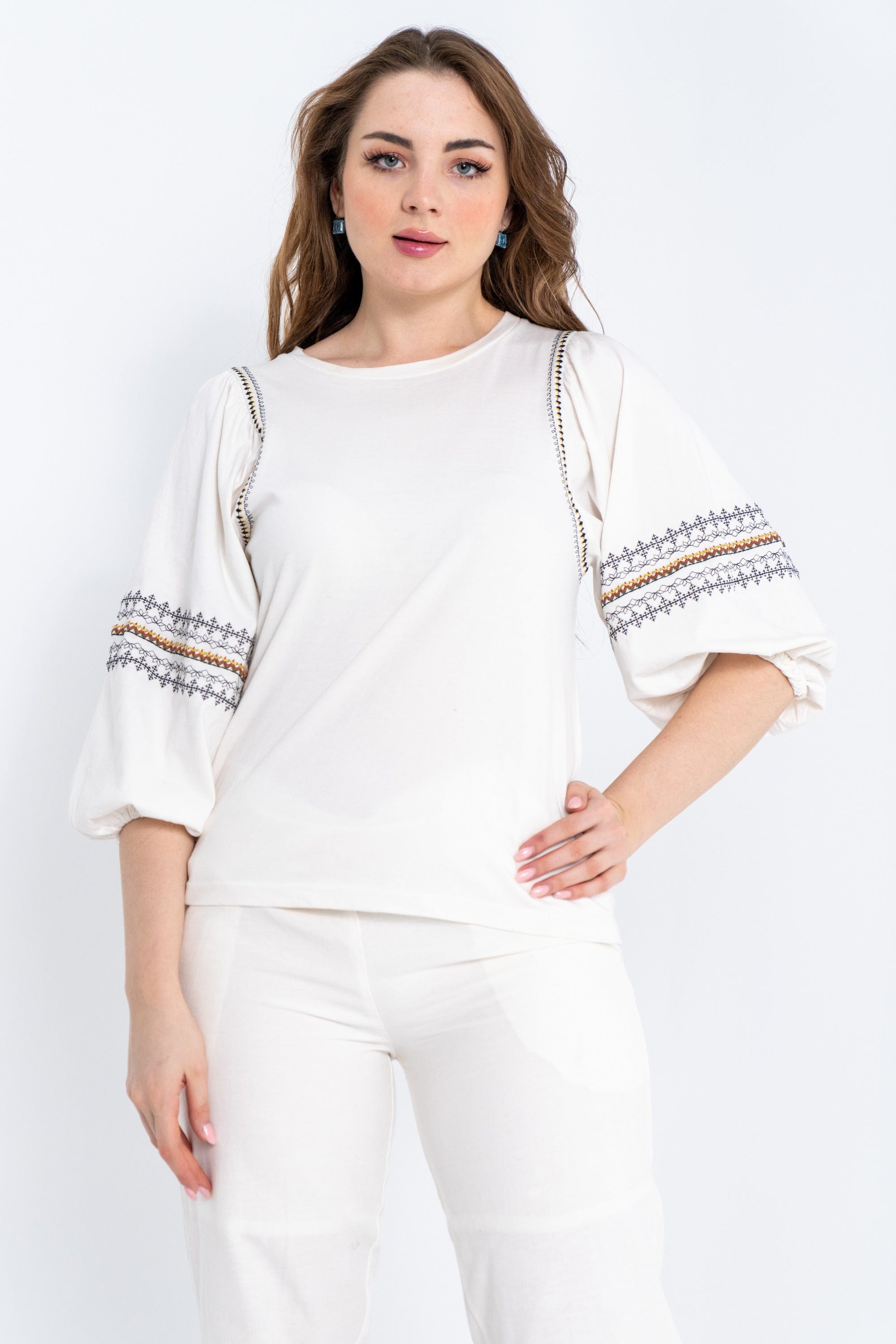 داليدرس بنطلون نسائي رسمي سادة واسع من الأسفل أوف وايت