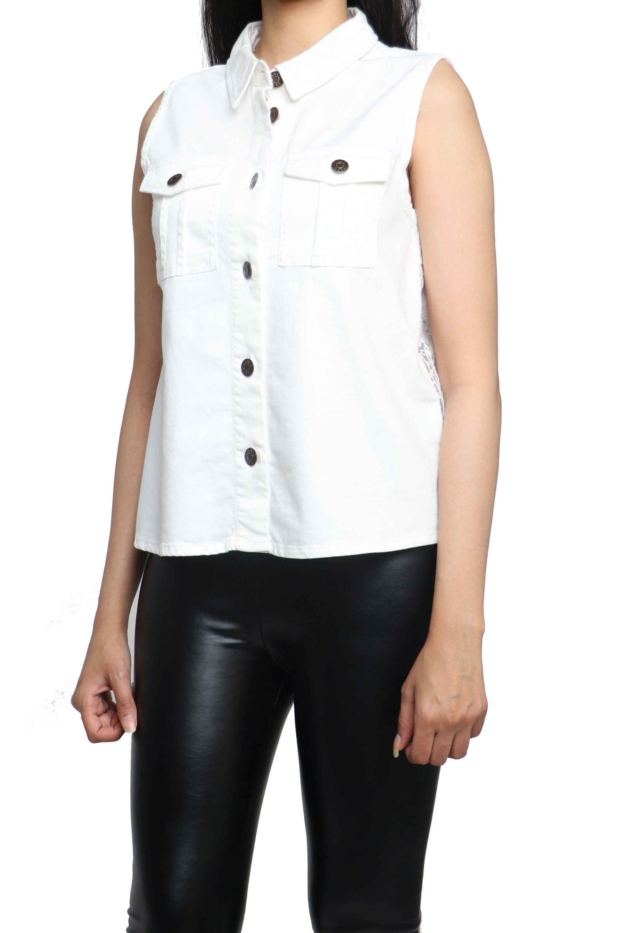 داليدرس فيست بجيوب على الصدر أوف وايت