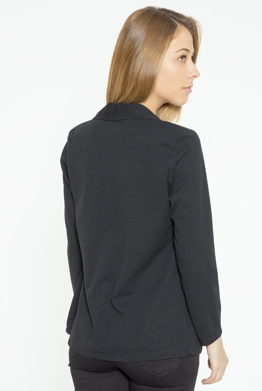 شانا جاكيت نسائي خفيف مفتوح أسود