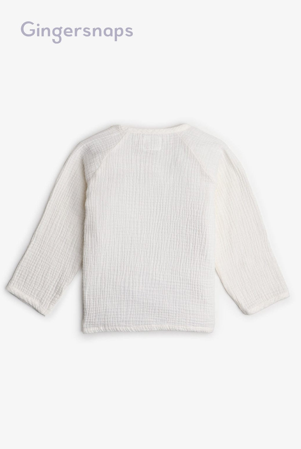 جينجرسنابس قميص بدون ازرار أولادي بكشكشة بكم أوف وايت