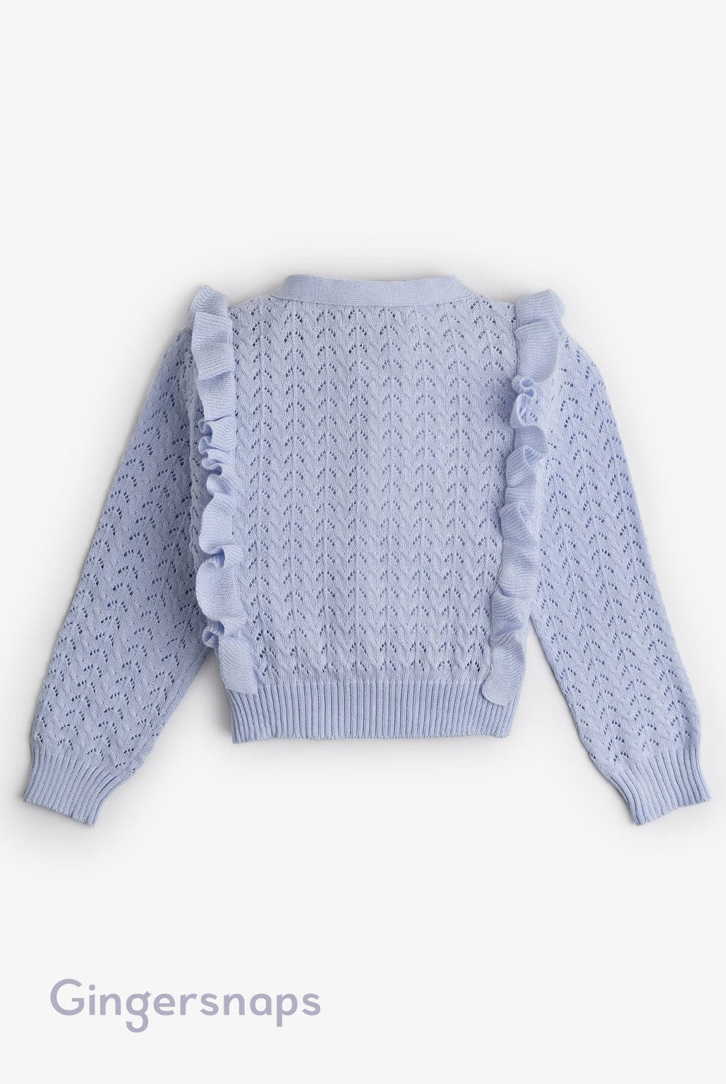 جينجرسنابس كارديجان أزرار أمامية كم طويل بناتي أزرق