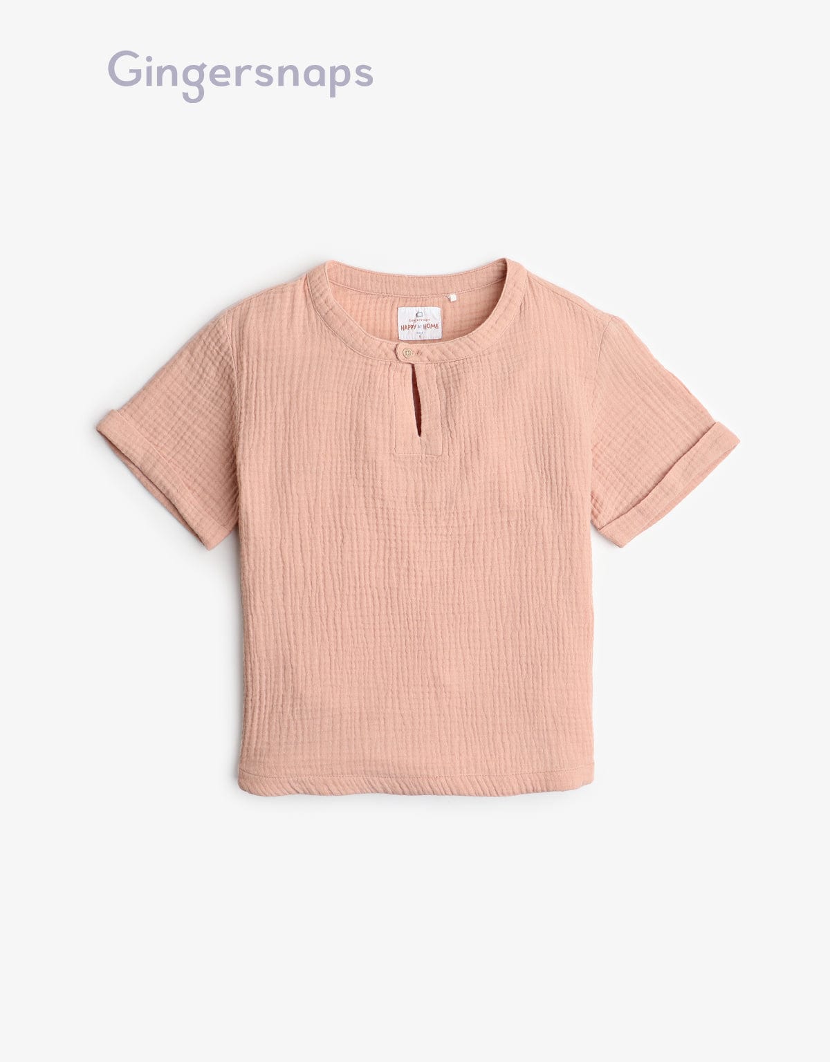 جينجرسنابس قميص بدون ازرار أولادي بكشكشة أحمر بنفسجي