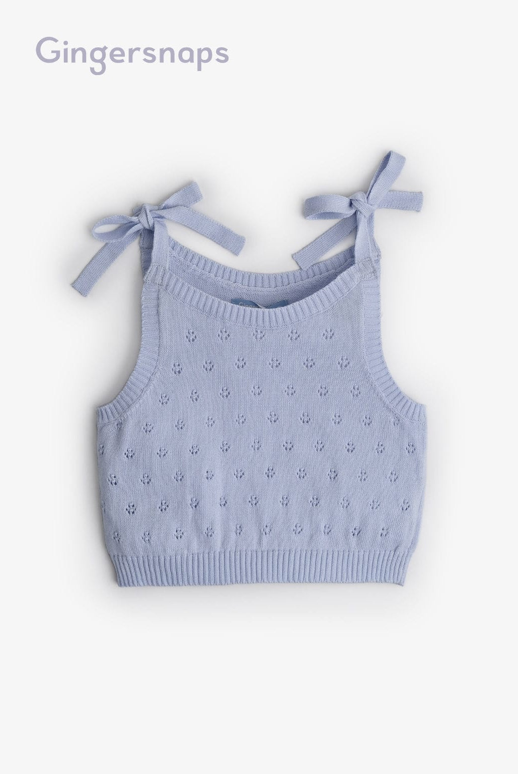 جينجرسنابس بلوزة بناتي مخرم حمالات أزرق