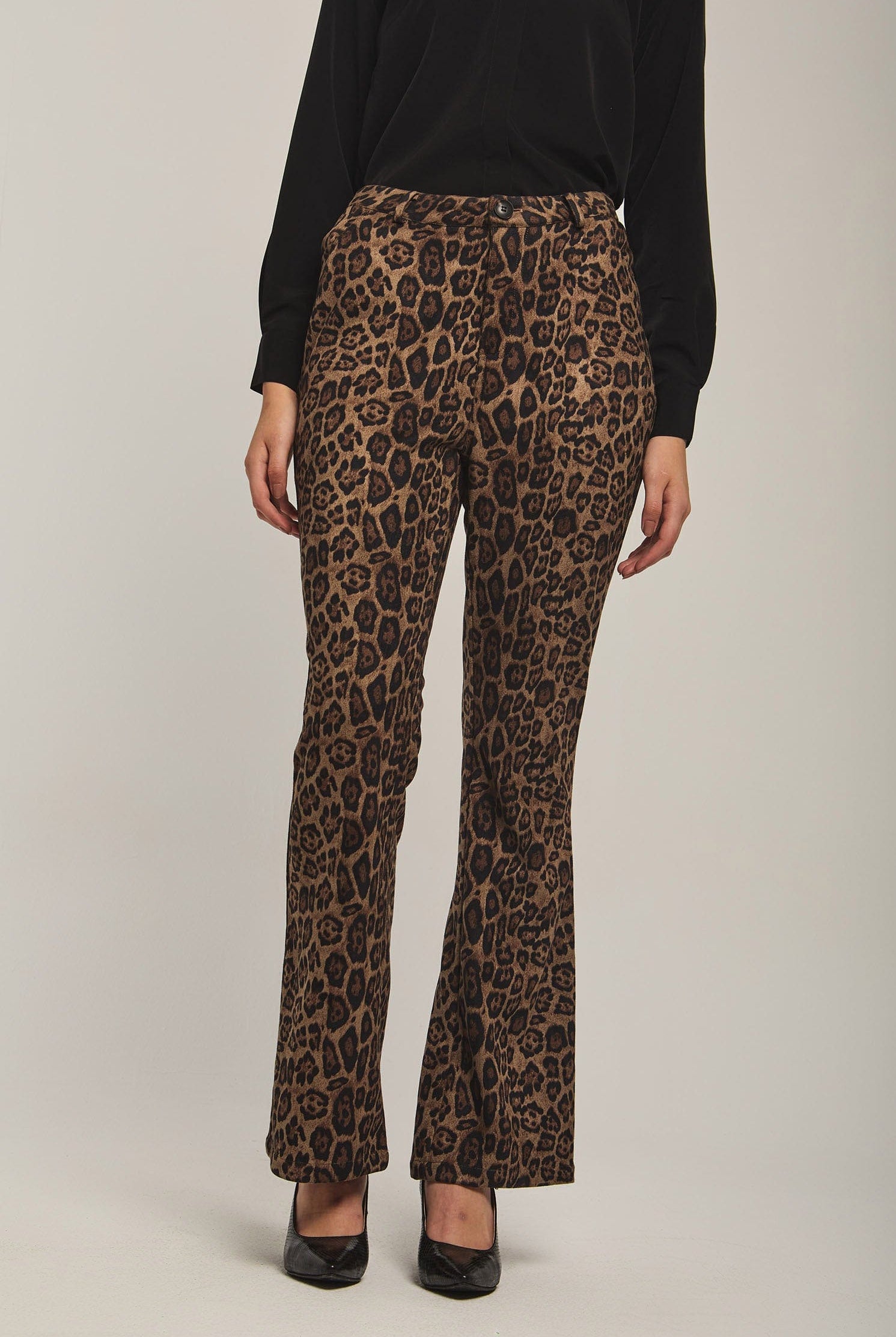 داليدرس بنطلون نسائي تايجر واسع من أسفل برتقالي محترق