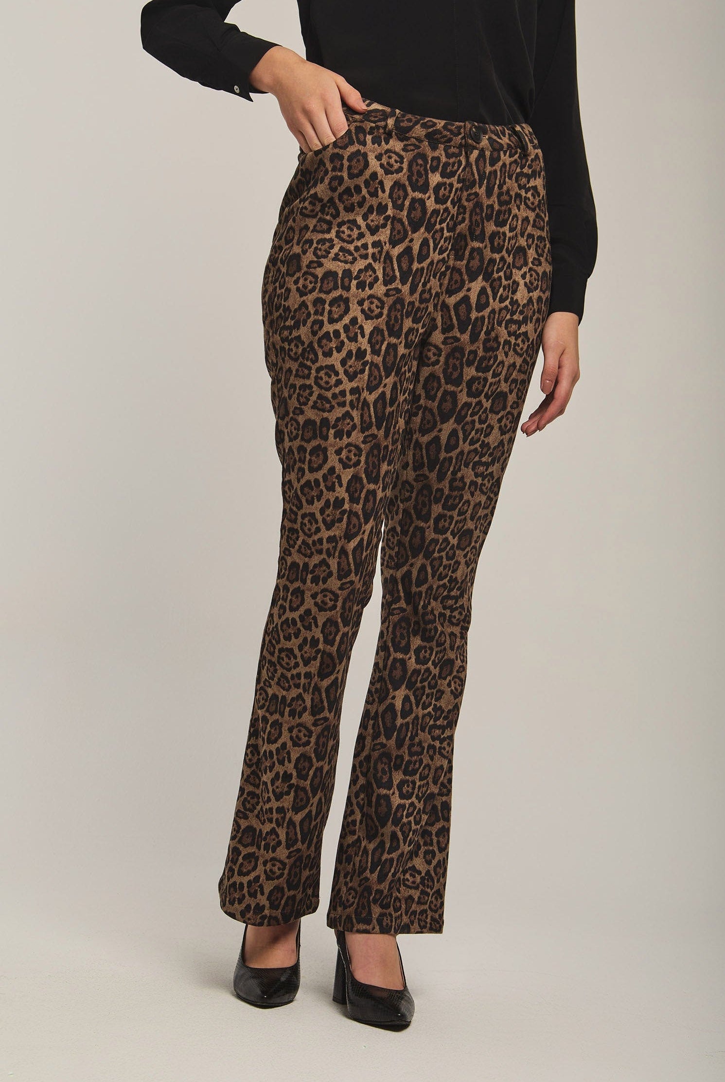 داليدرس بنطلون نسائي تايجر واسع من أسفل برتقالي محترق