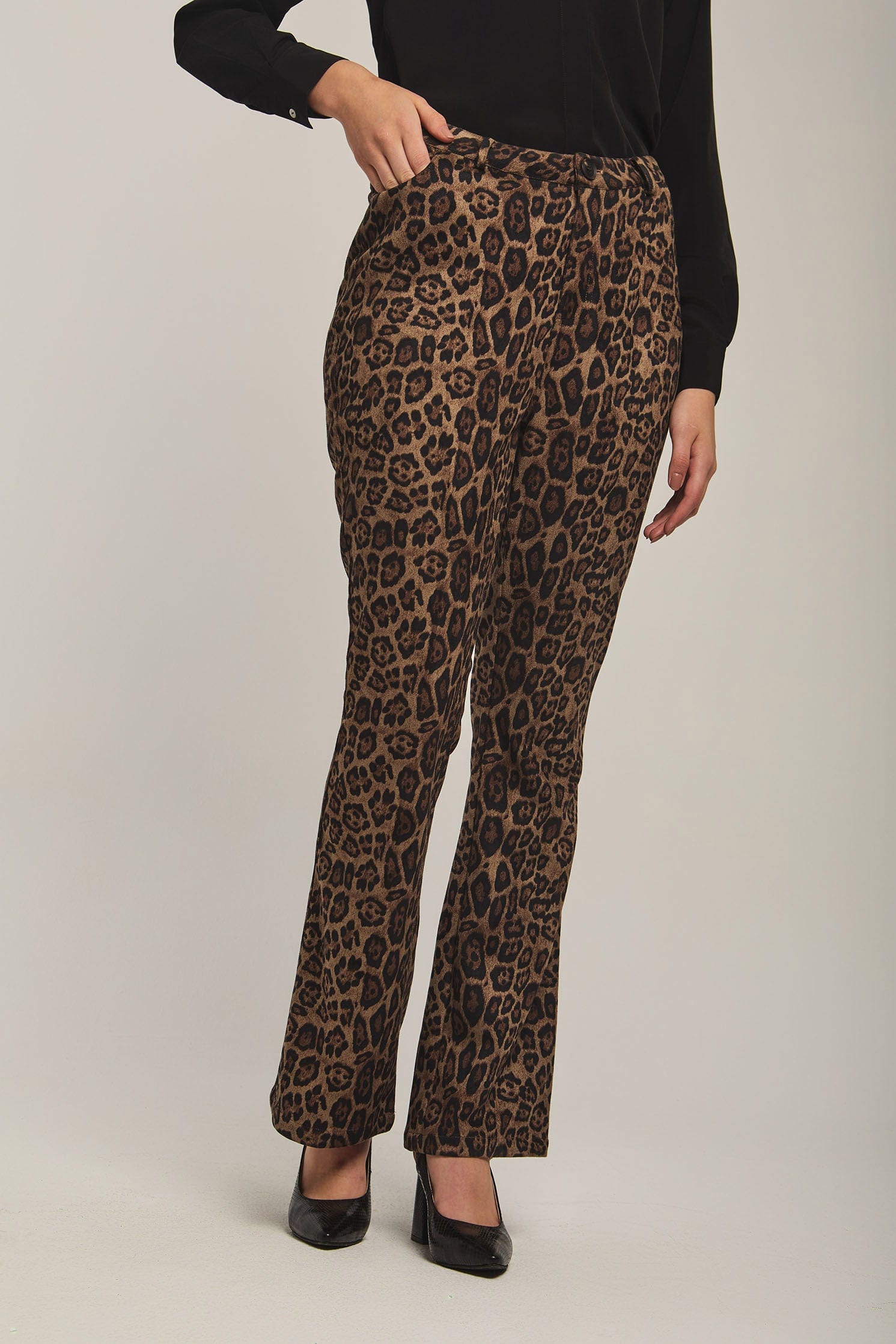 داليدرس بنطلون نسائي تايجر واسع من أسفل برتقالي محترق