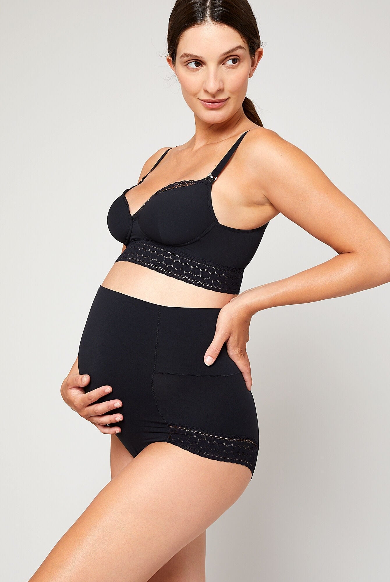 اتام سروال مشد نسائي داخلي لشد البطن للأمهات لون أسود أسود