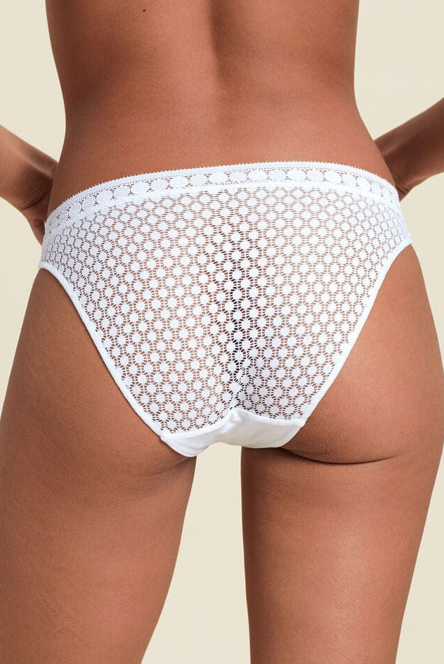 اتام سروال سادة مزين بدانتيل من أعلى ومن الخلف نسائي