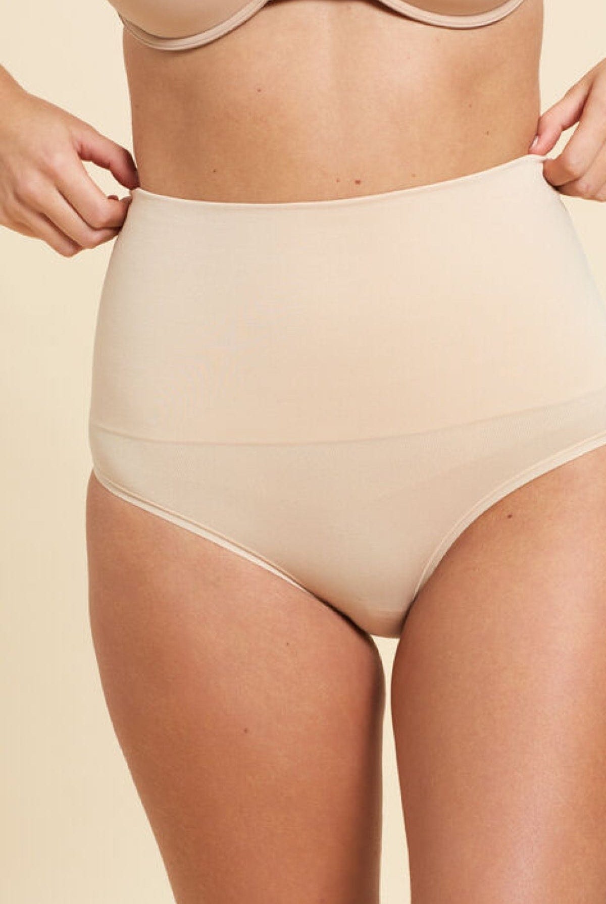 اتام لباس داخلي لشد الجسم بخصر عالي بيج