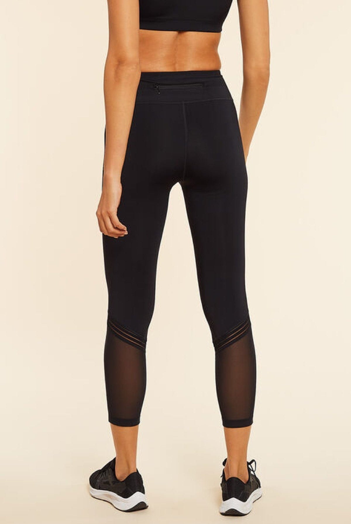 اتام ليجنز رياضي طويل سادة وشفاف من أسفل نسائي أسود