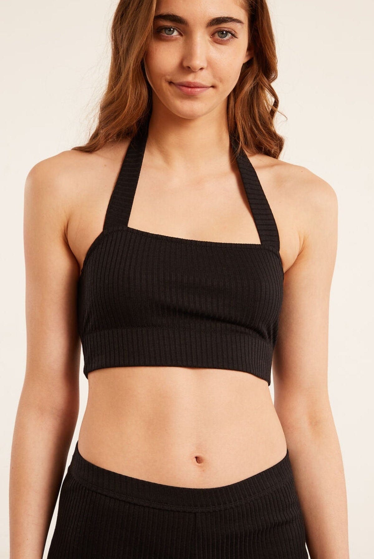 اتام بلوزة بيجامة نص بطن حمالات فتحة بياقة مربعة