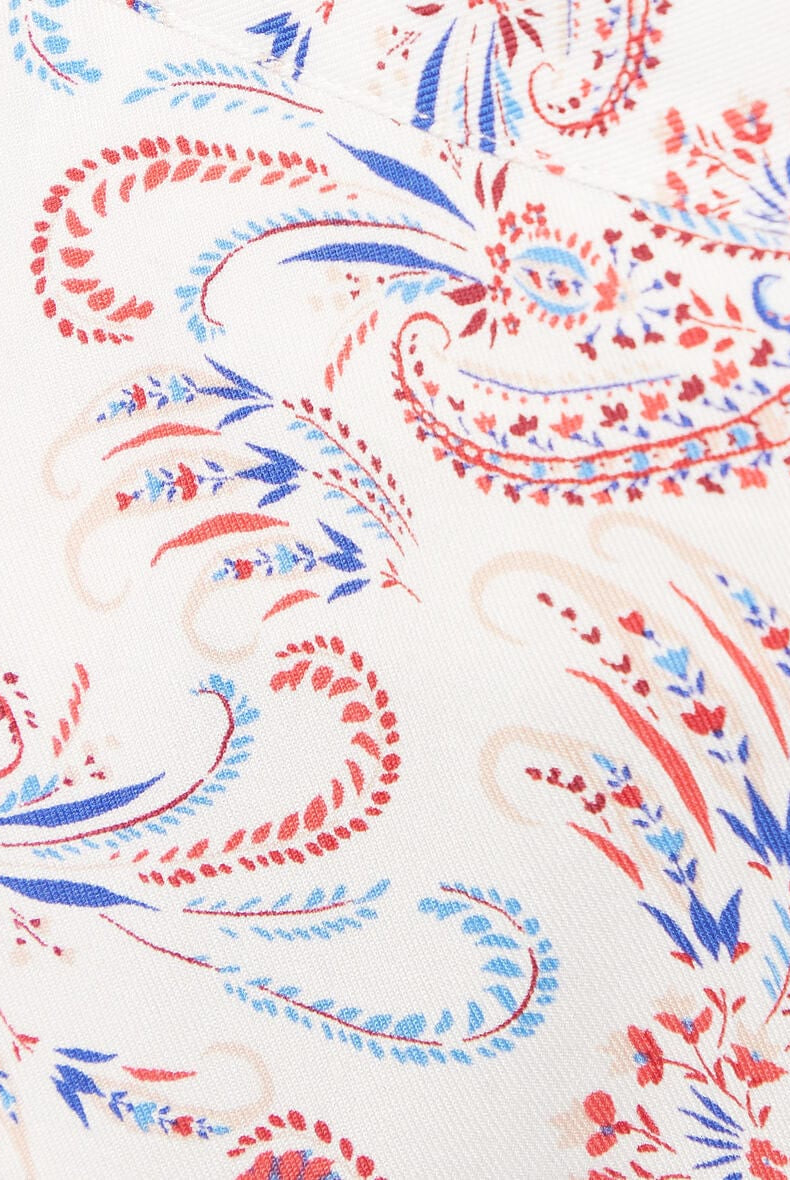 اتام بنطلون بيجامة طويل منقوش واسع حريمي بيج فاتح