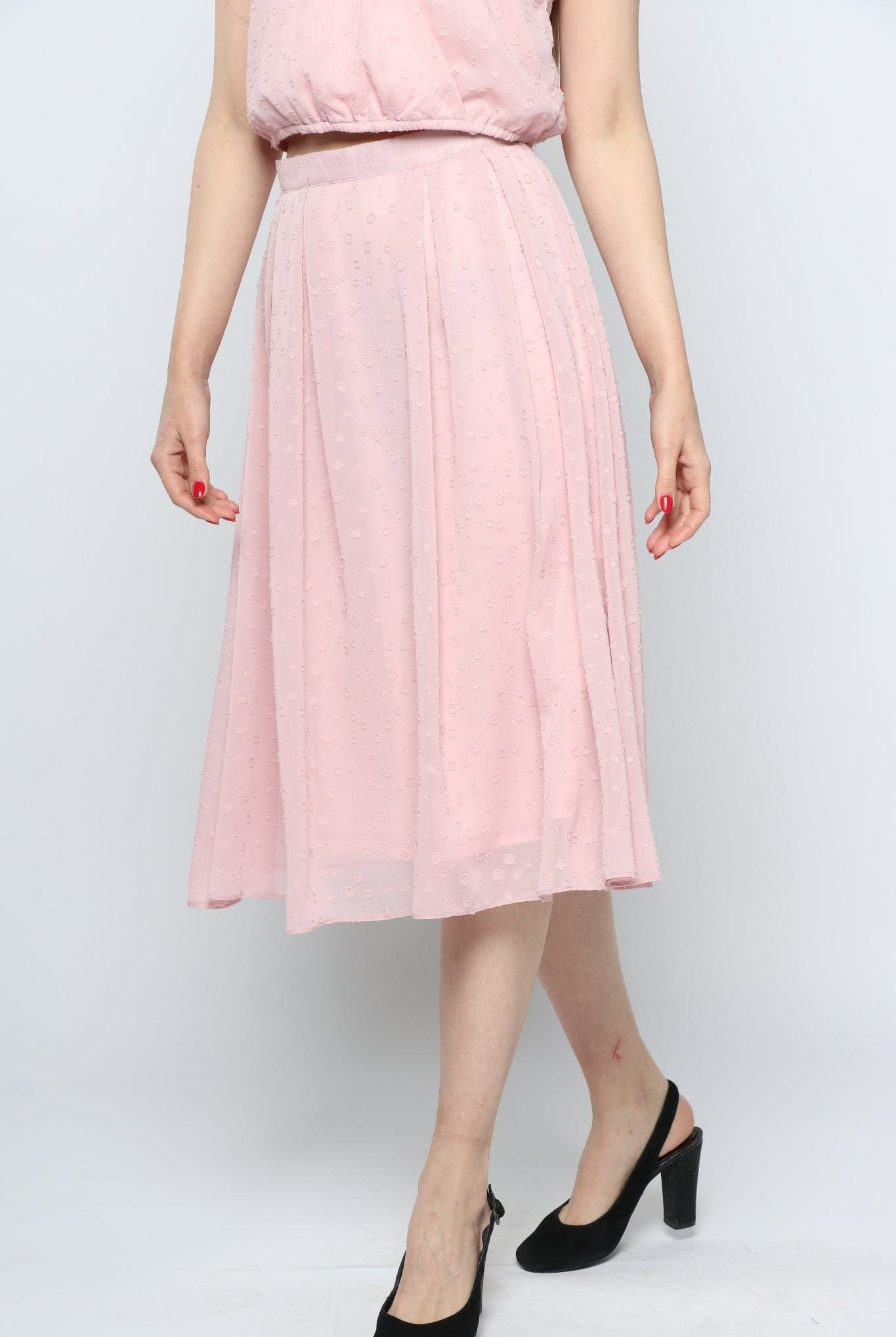 كيتشن تنورة ميدي كلوش شفافة نسائي