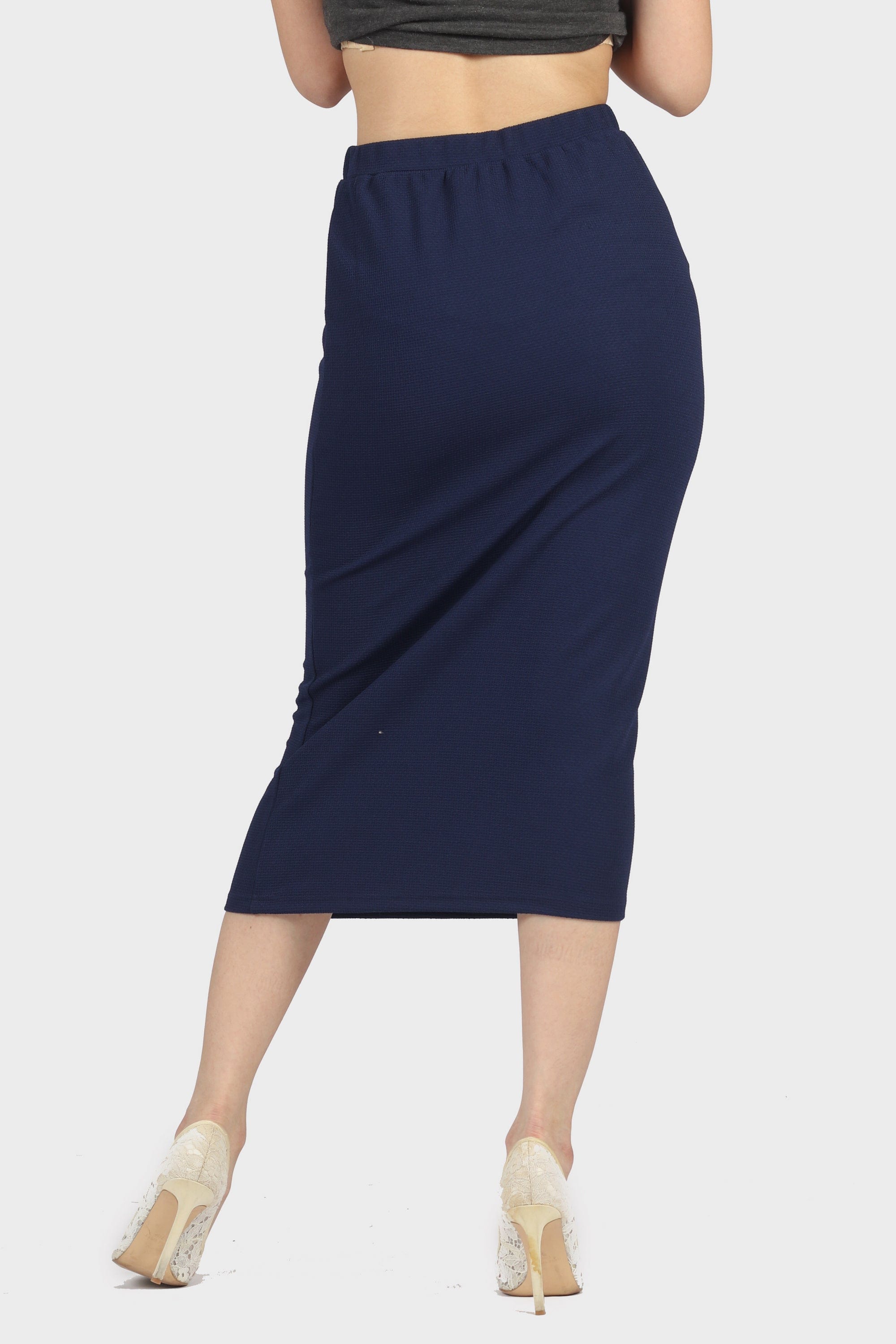 كيتشن تنورة ميدي سكيني خصر عالي