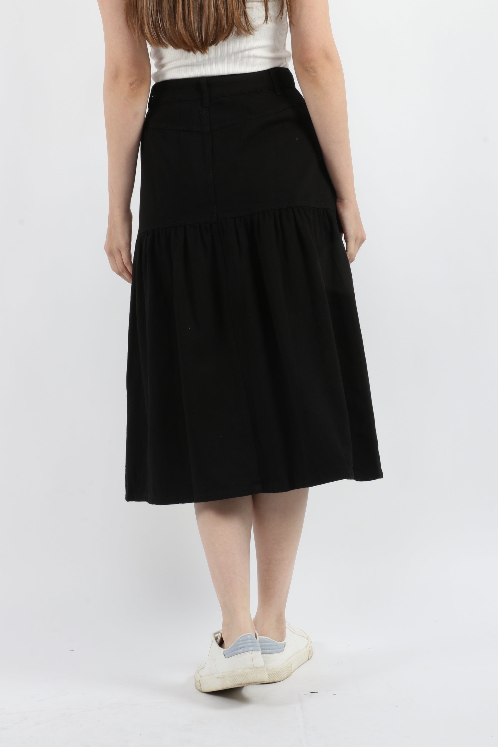 كيتشن تنورة ميدي سادة واسعة نسائي